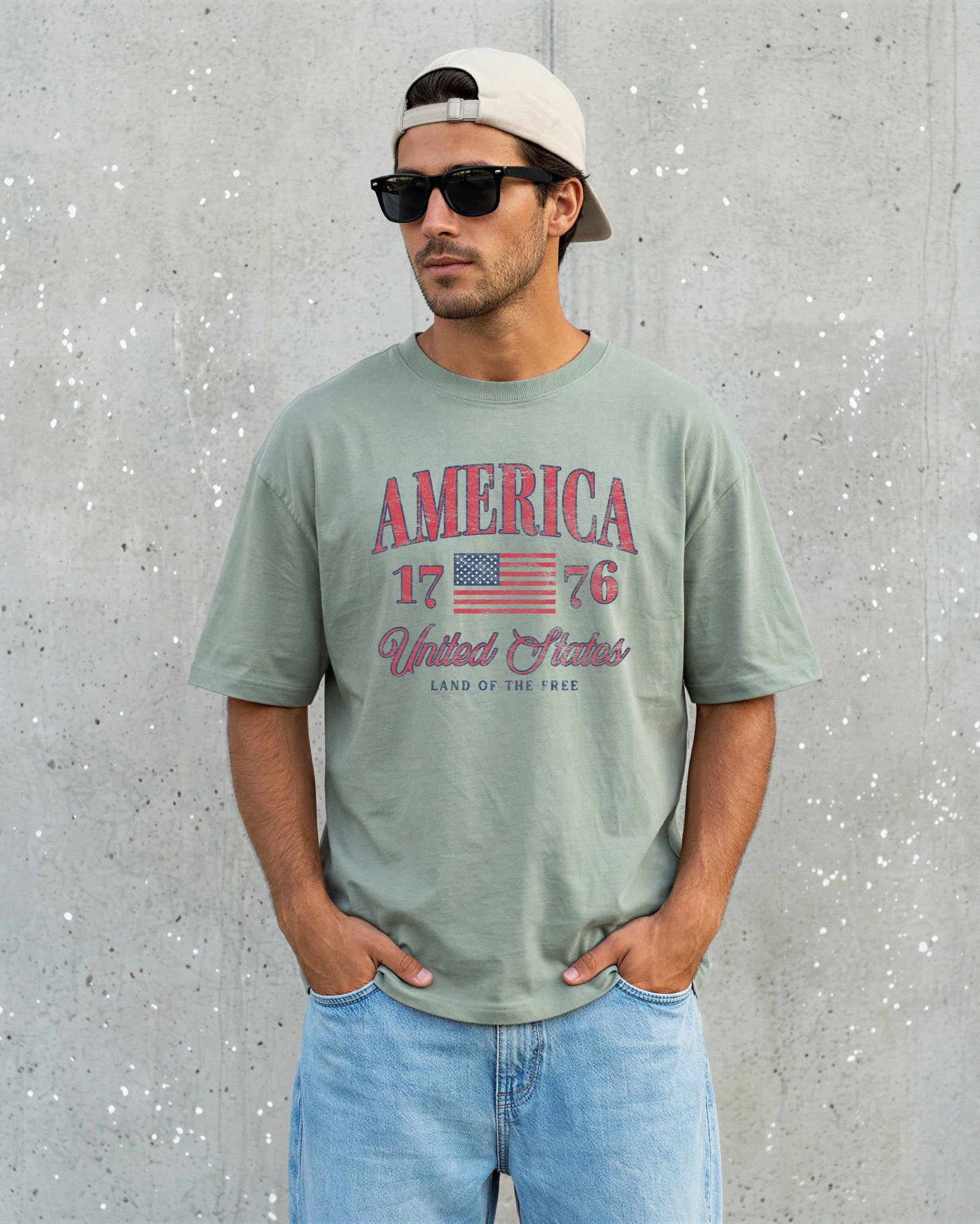USA America 1776 Comfort Colors T Shirt - 4th of July, Memorial day, Veterans day gift for dad