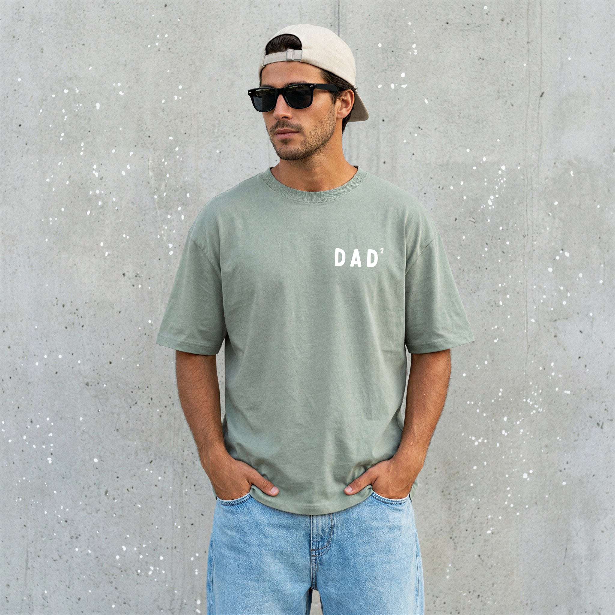 Dad of Two Comfort Colors T Shirt (squared 2) Father's day