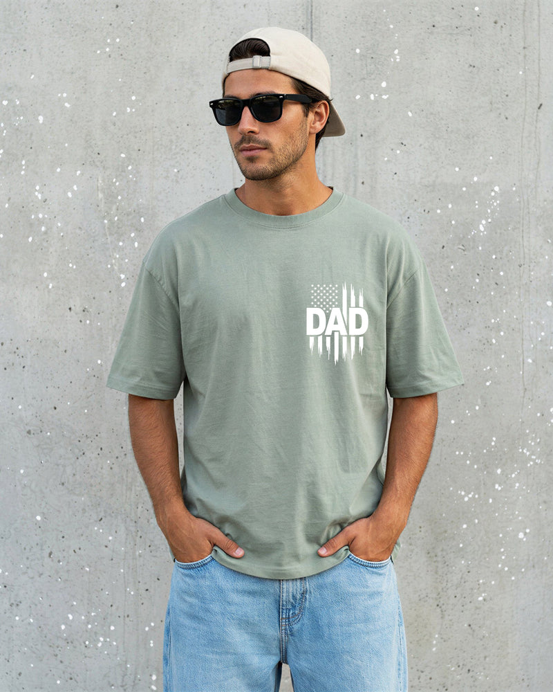 Dad America USA Flag Comfort Colors T Shirt Father's day Memorial Day 4th of July