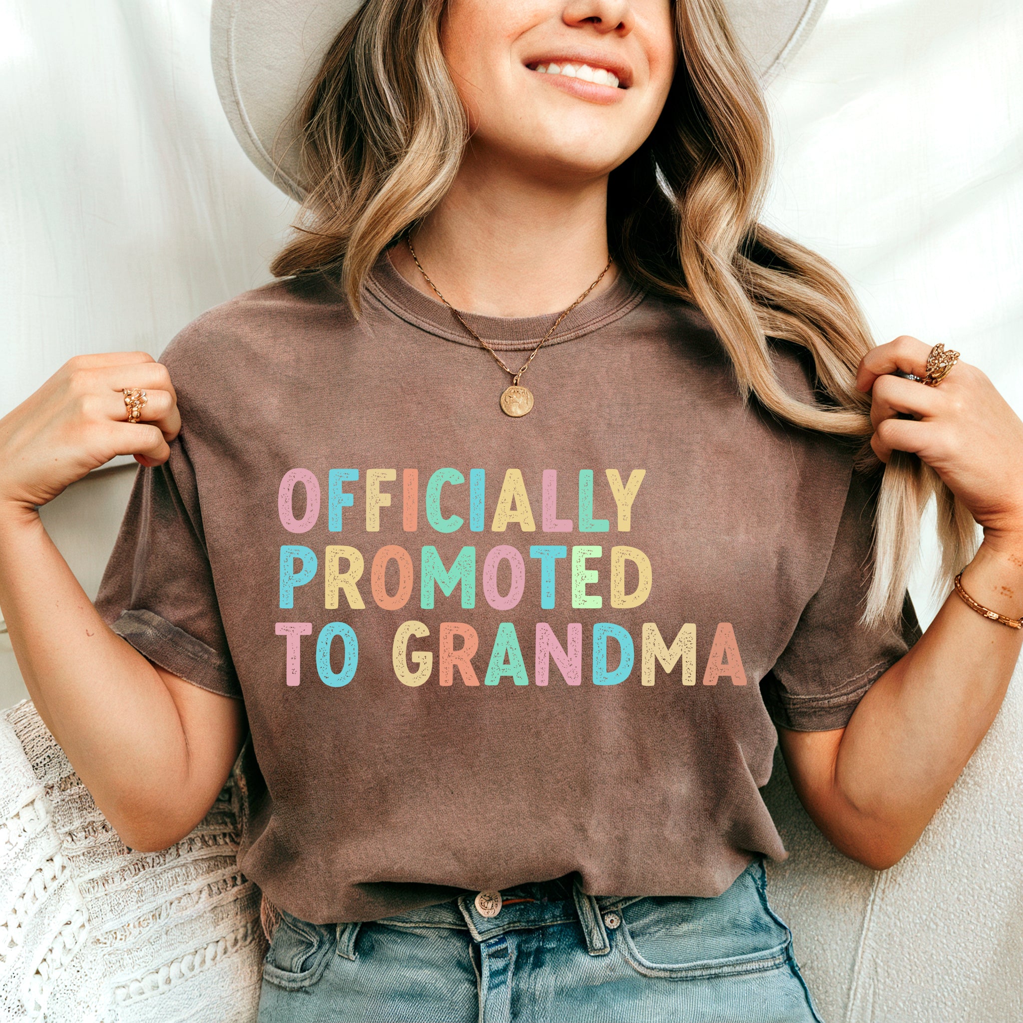 Officially Promoted to Grandma Comfort Colors T Shirt