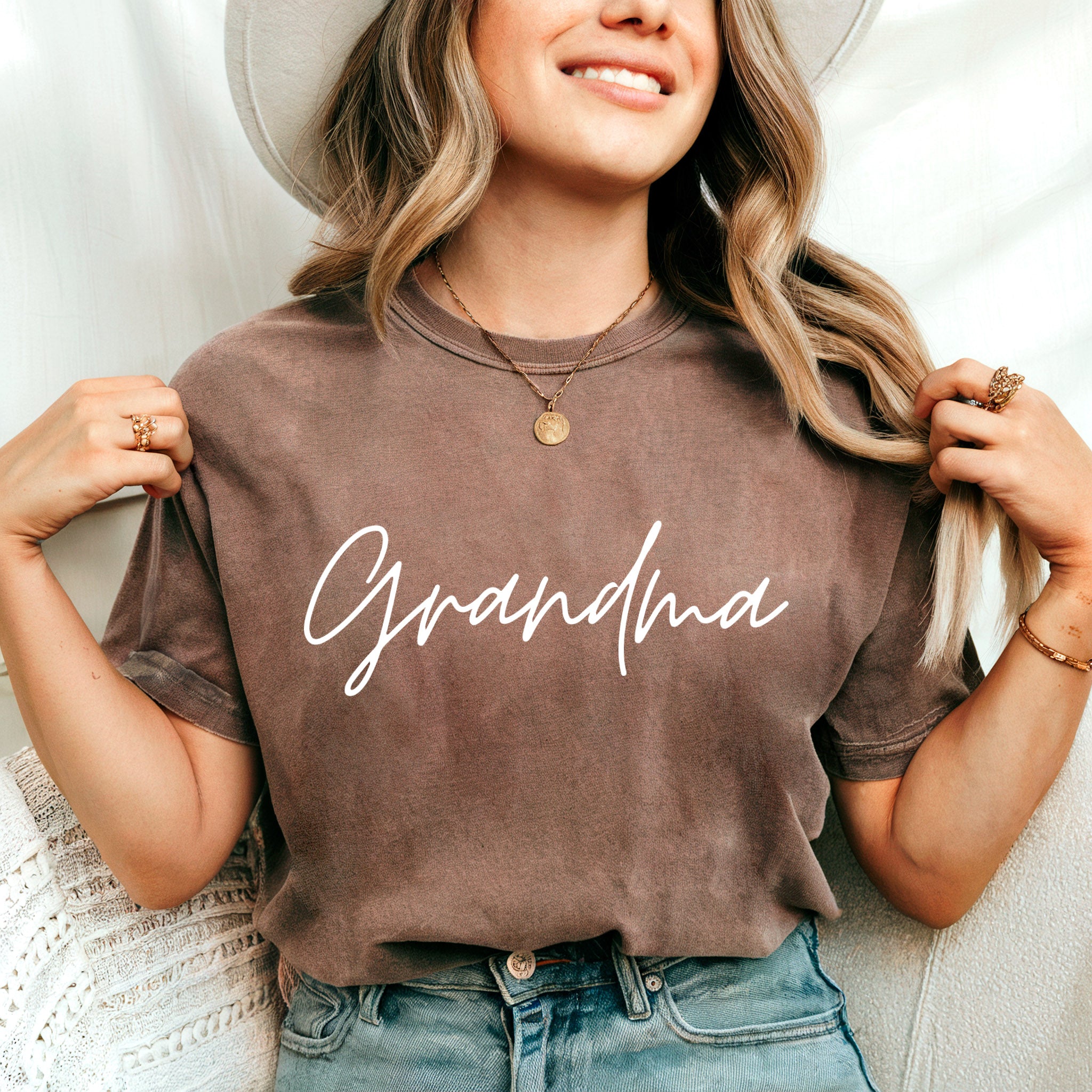 Grandma Comfort Colors Garment Dyed T Shirt (cursive)