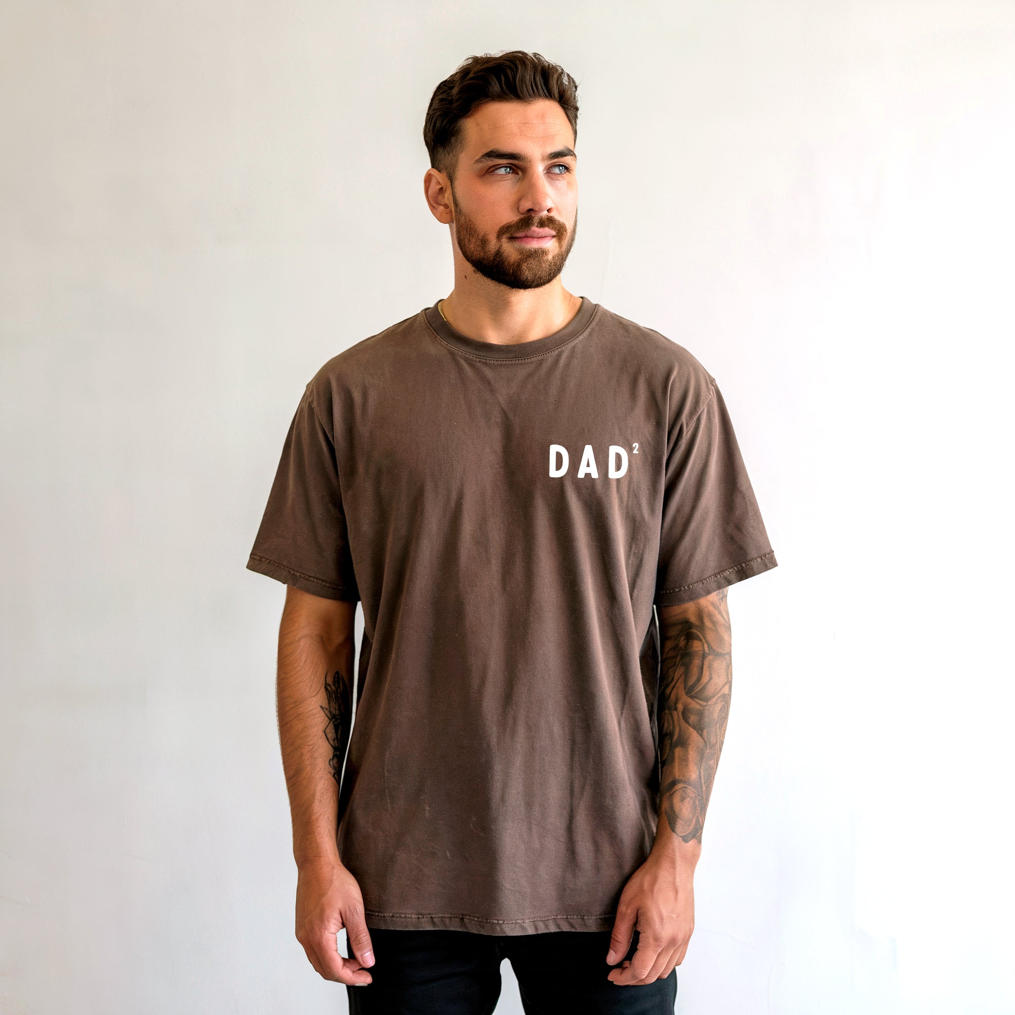 Dad of Two Comfort Colors T Shirt (squared 2) Father's day