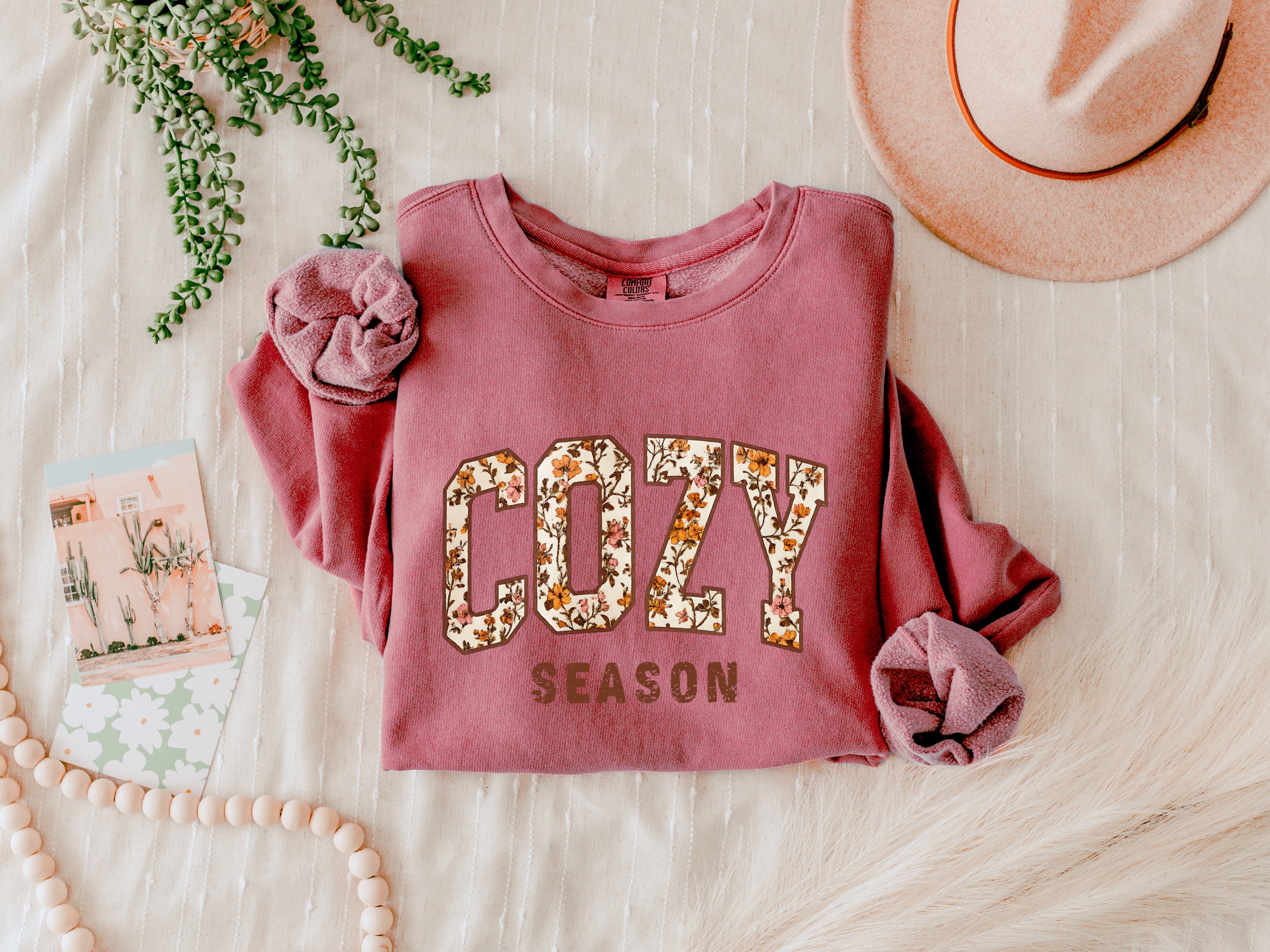Cozy Season Fall Autumn Thanksgiving Day Comfort Colors Sweatshirt