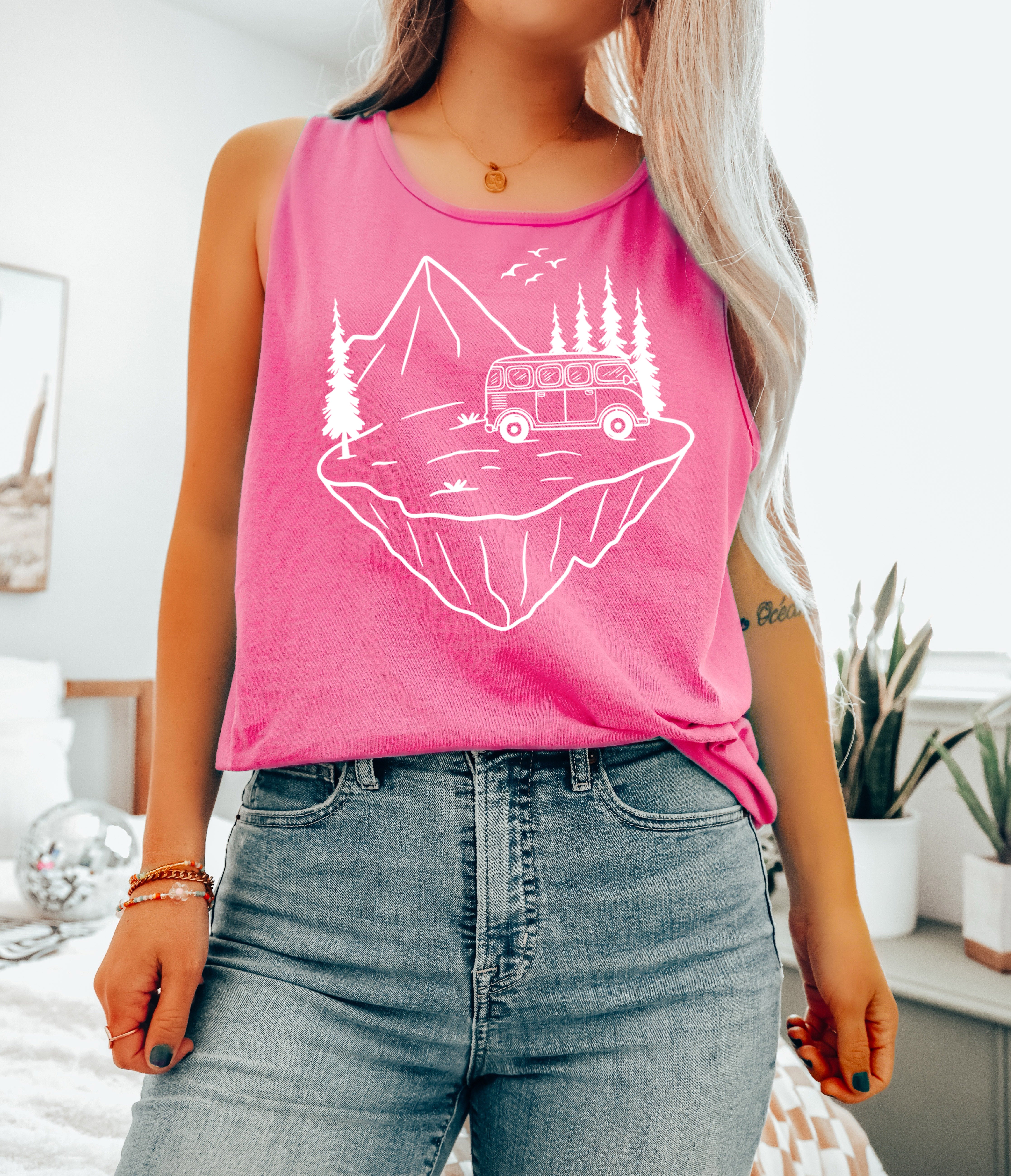 Desert Camping Mountain Hiking Nature Comfort Colors Tank Top