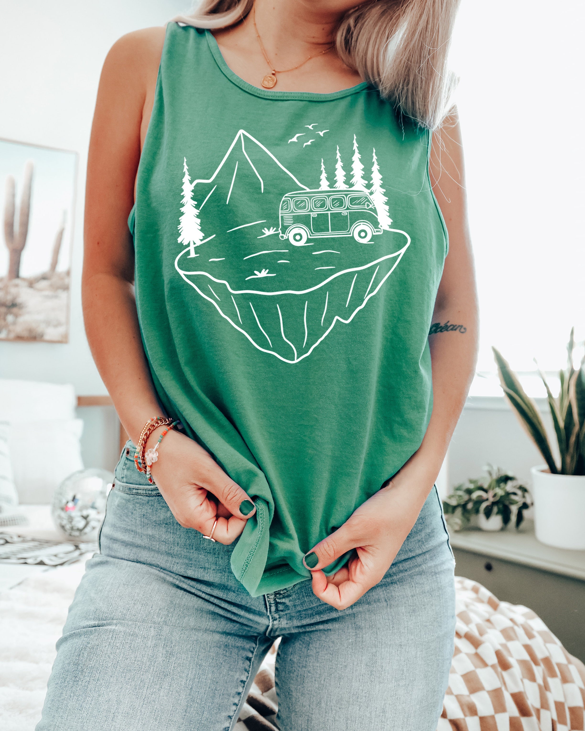 Desert Camping Mountain Hiking Nature Comfort Colors Tank Top