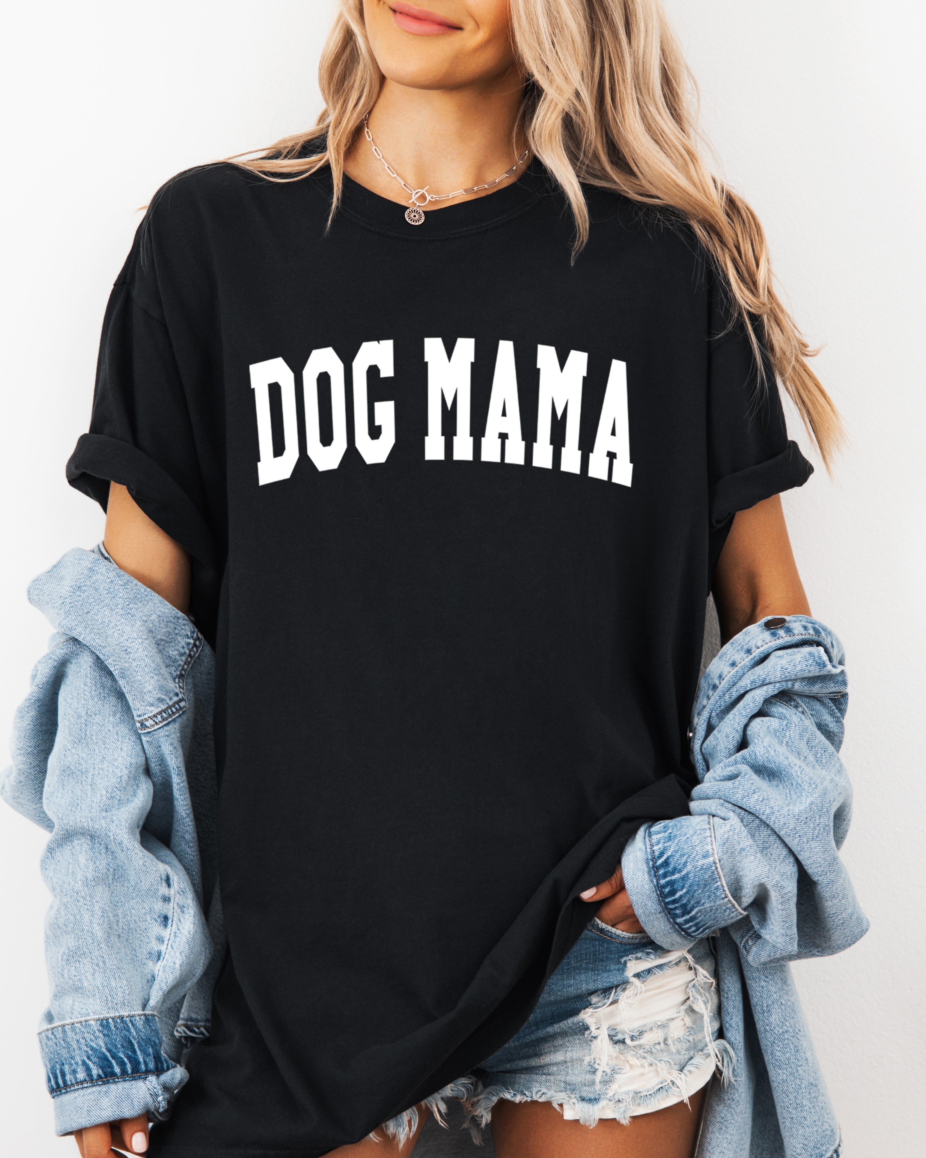 Dog Mama Comfort Colors Garment Dyed T Shirt (Condensed Font)