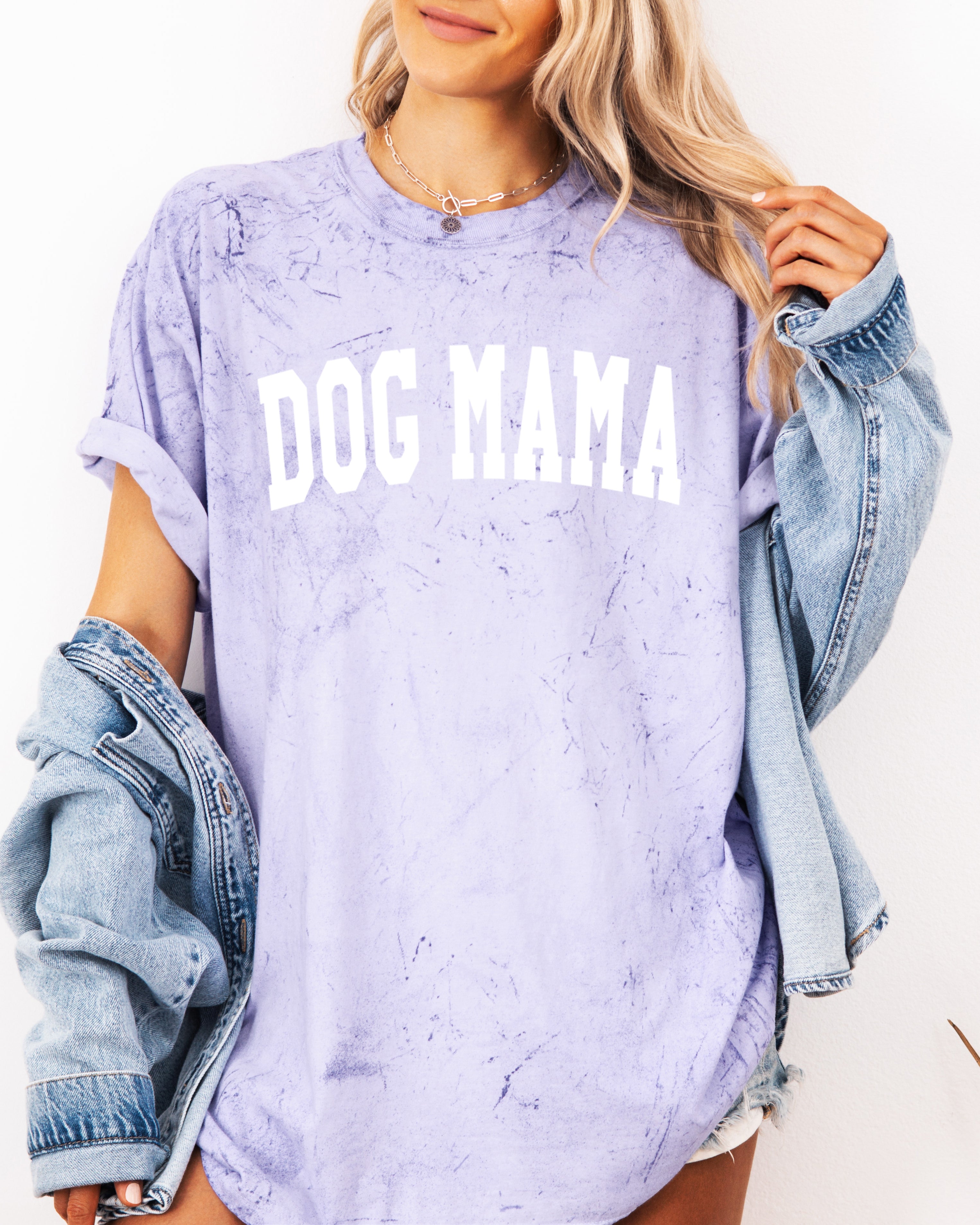 Dog Mama Comfort Colors Garment Dyed T Shirt (Condensed Font)