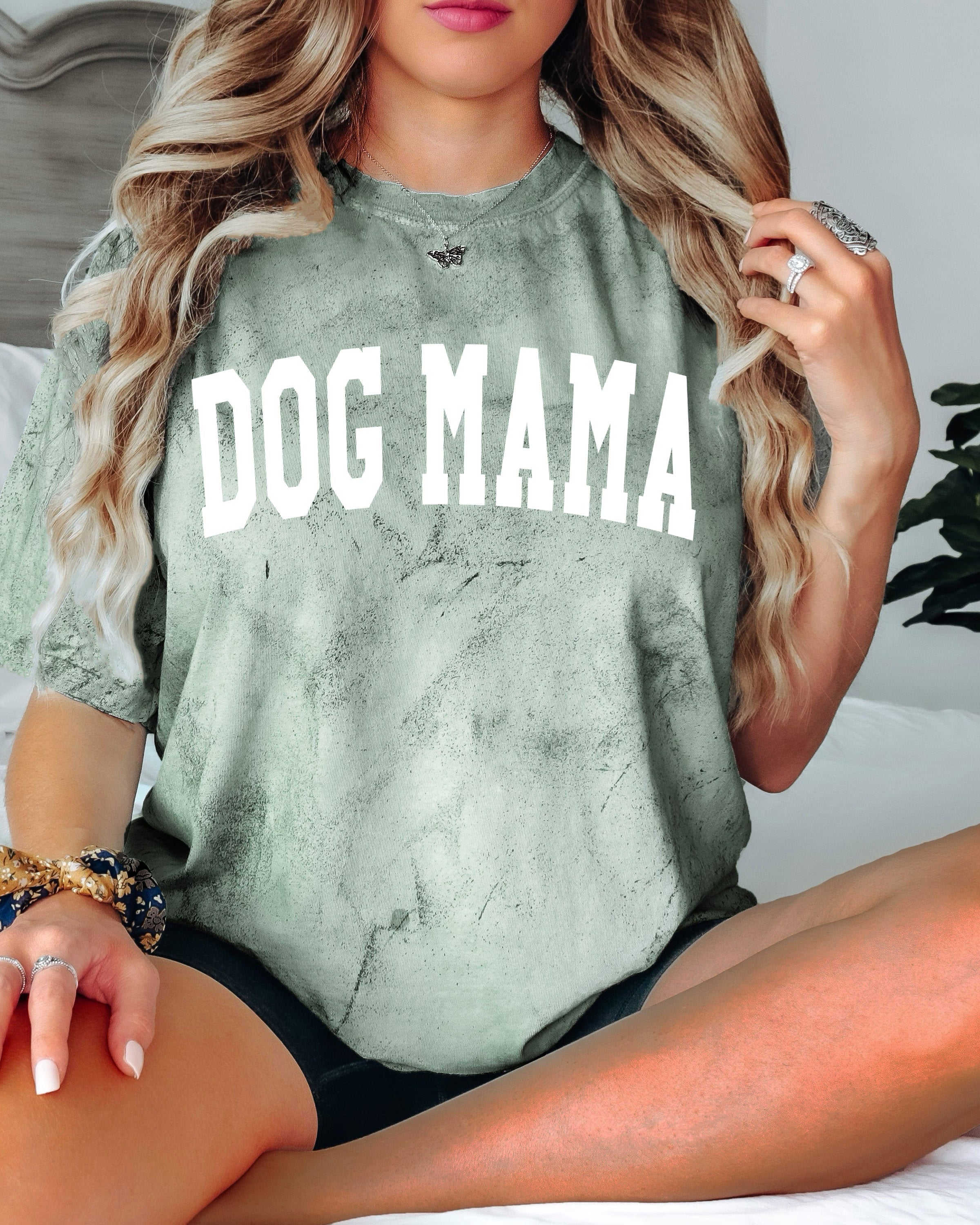 Dog Mama Comfort Colors Garment Dyed T Shirt (Condensed Font)