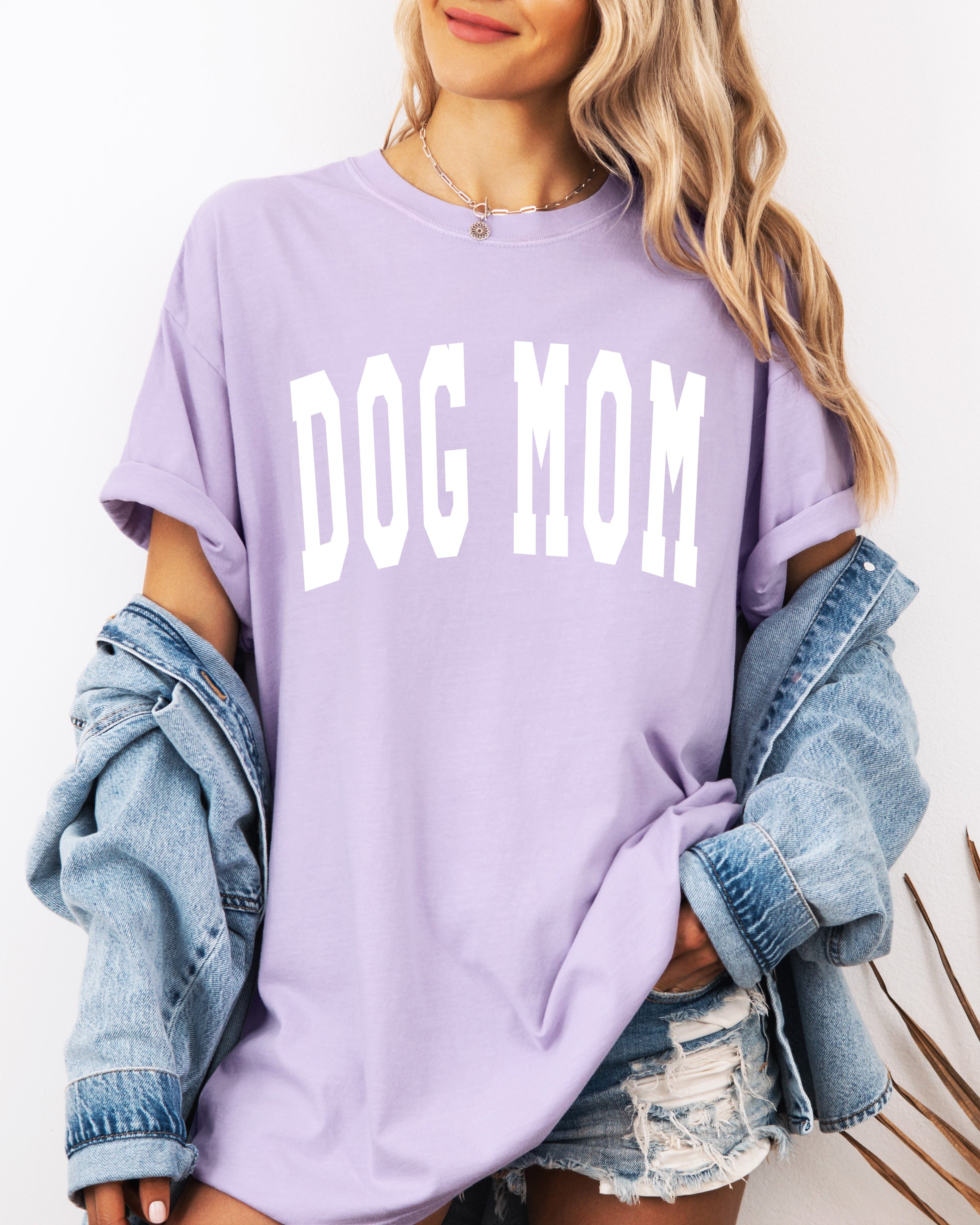 Dog Mom Comfort Colors Garment Dyed T Shirt (Condensed Font)