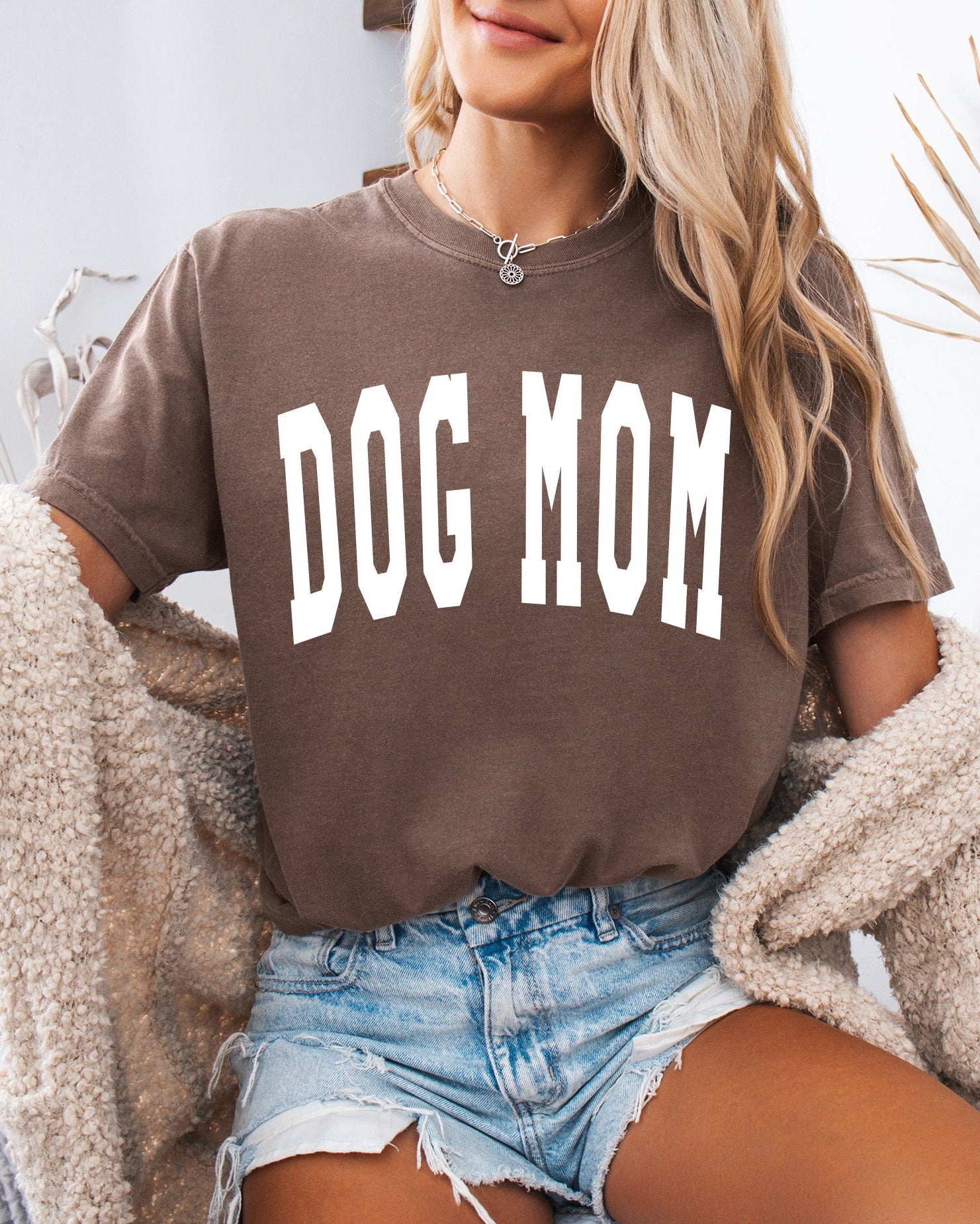 Dog Mom Comfort Colors Garment Dyed T Shirt (Condensed Font)