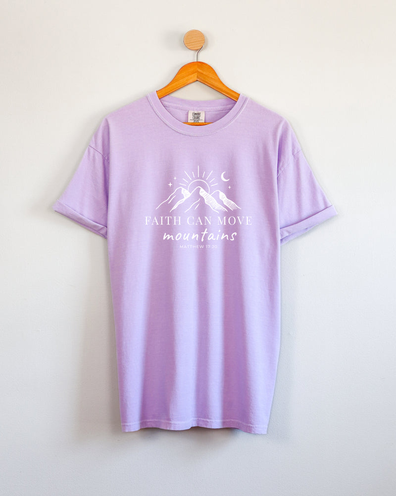 Faith can move mountains Comfort Colors Garment Dyed T Shirt (New)