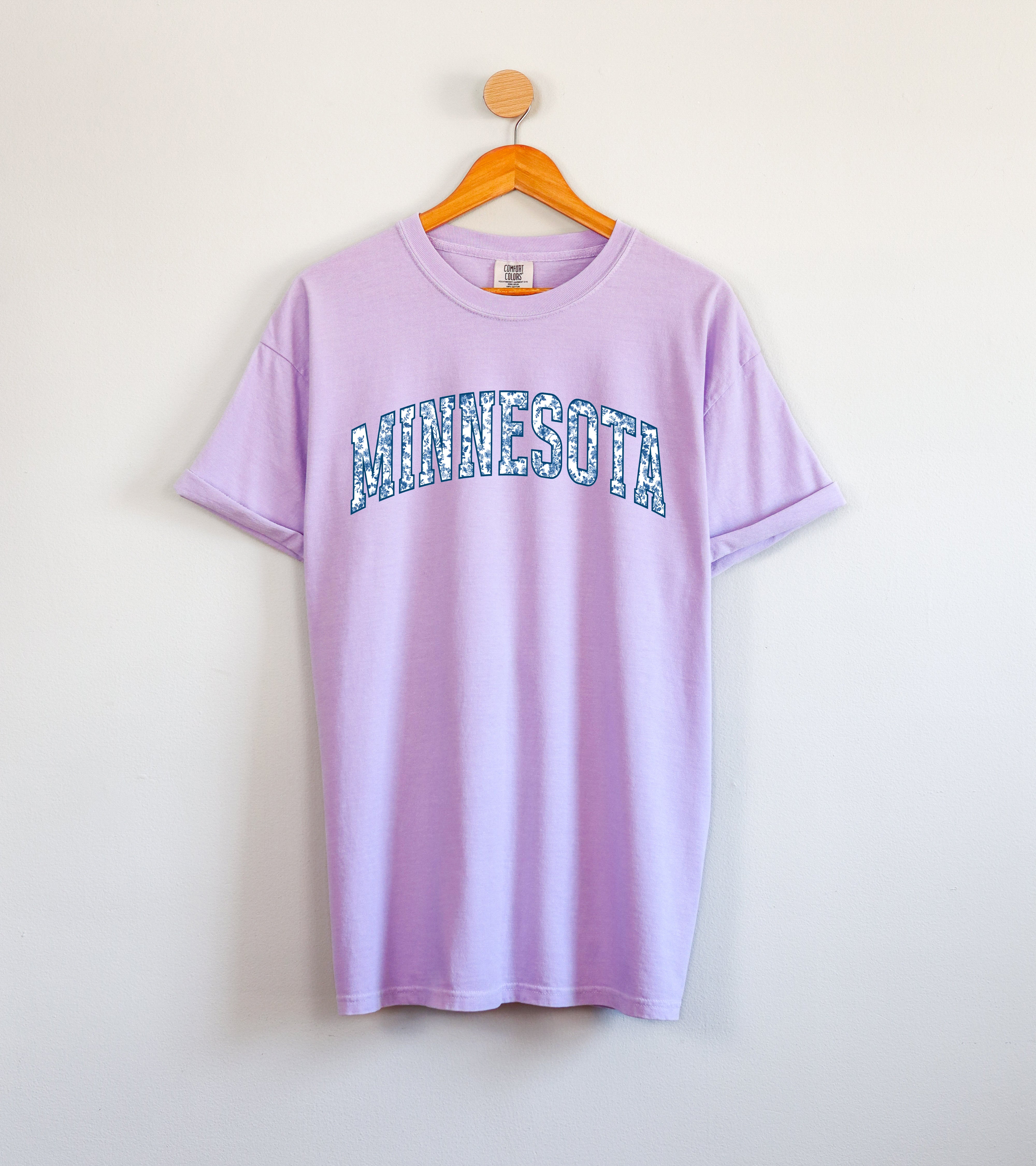 Minnesota State City College Comfort Colors T Shirt (Blue flower)