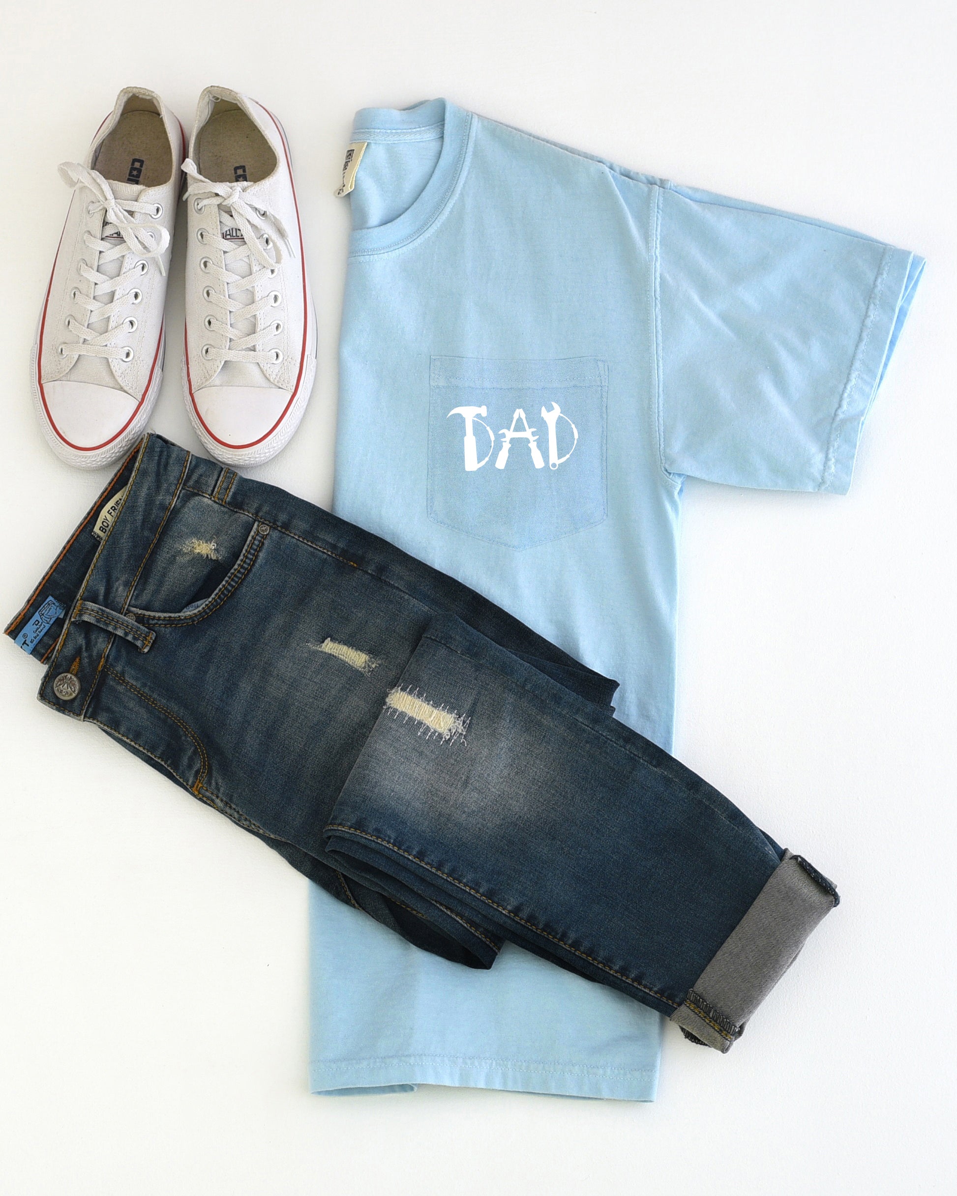 Dad Fixer Handyman Tool theme Comfort Colors Pocket T Shirt