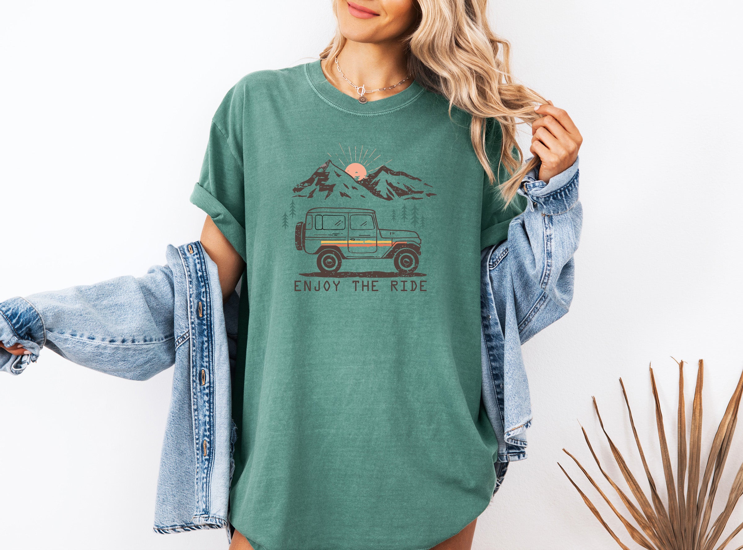 Enjoy the Ride Camping Hiking Mountain Nature Comfort Colors T Shirt