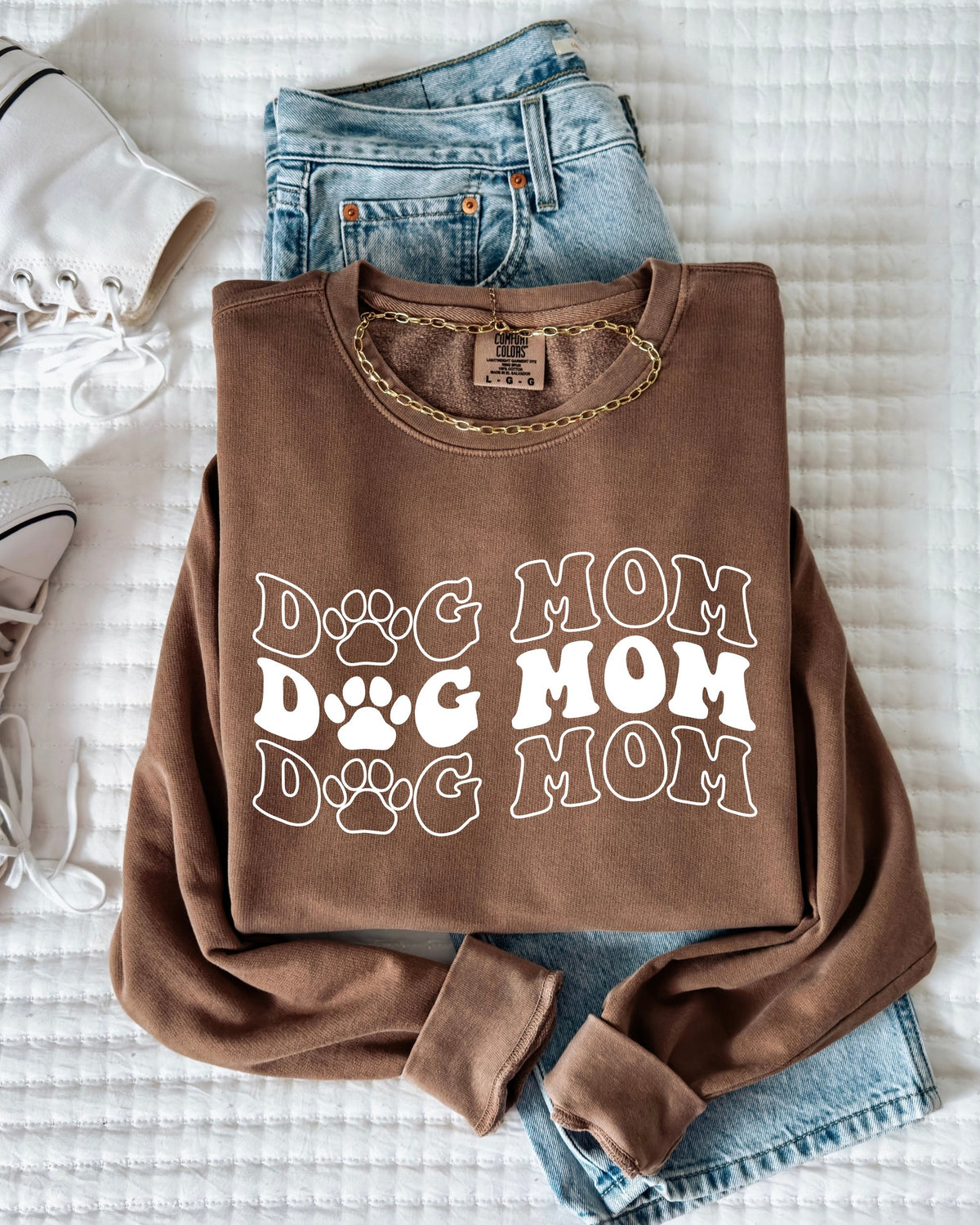 Groovy Dog Mom Comfort Colors Sweatshirt, Retro Pet Lover Gift