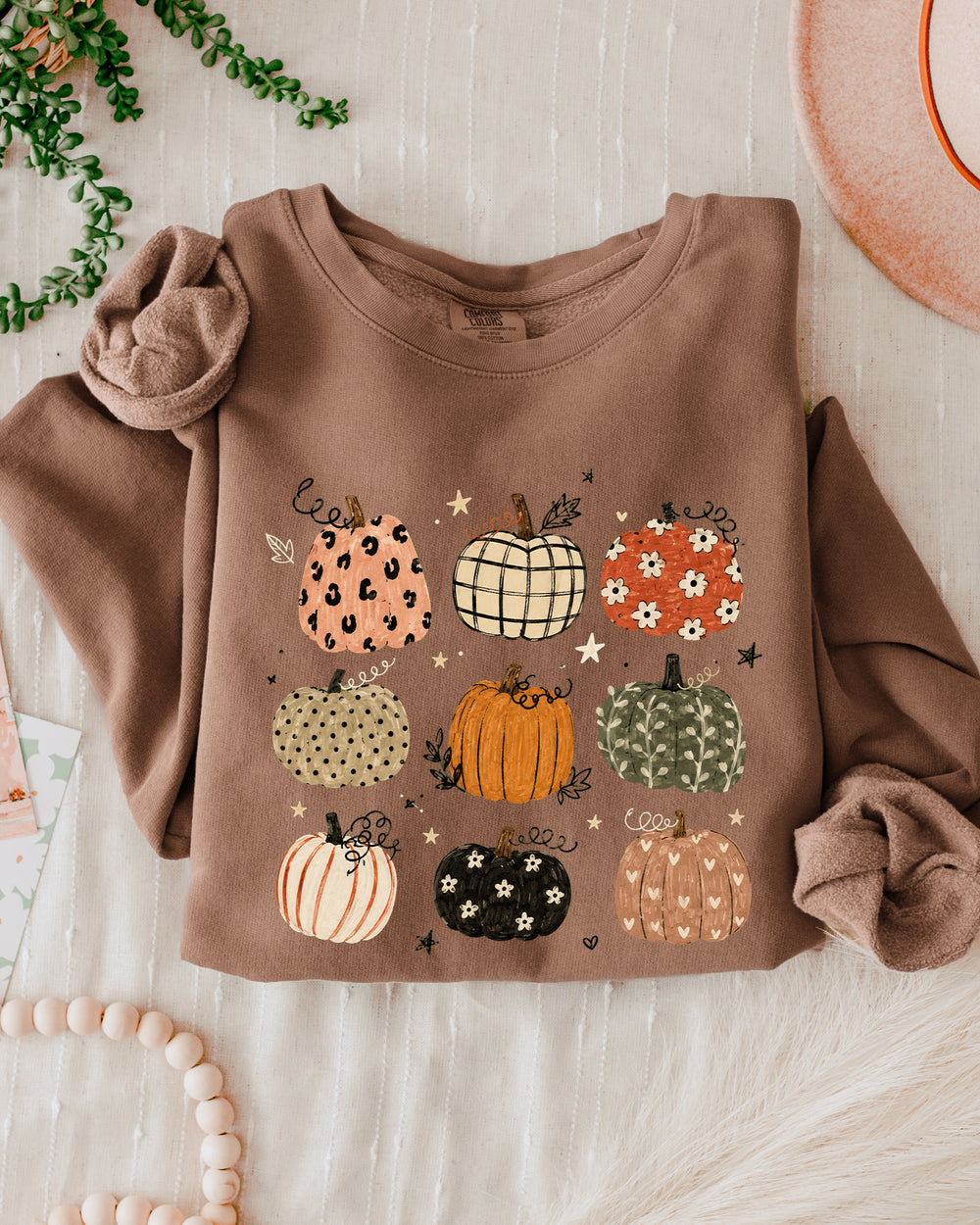 Pumpkins Fall Autumn Season Thanksgiving day 100% cotton Garment Dyed Comfort Colors Sweatshirt