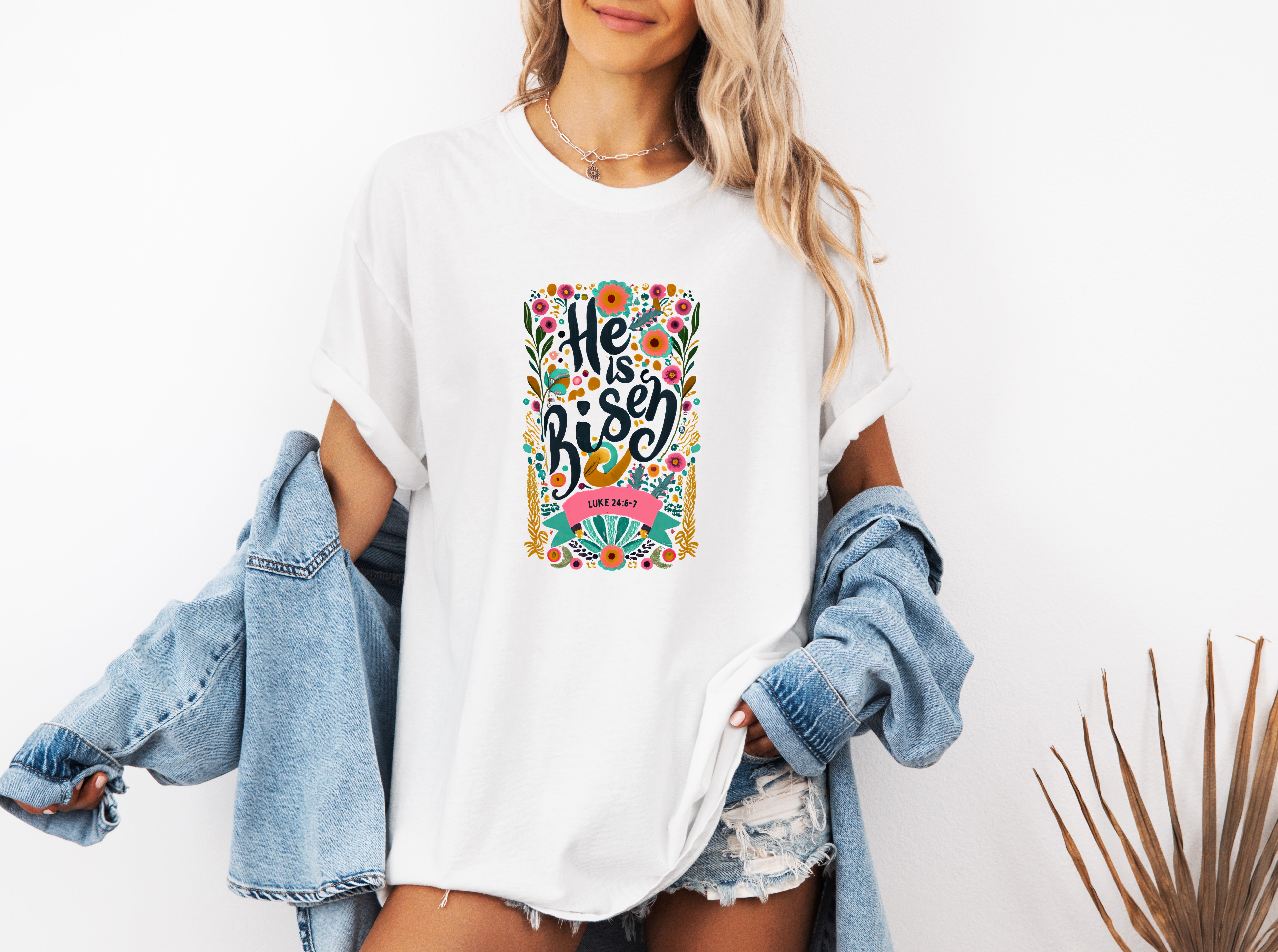 He is Risen Comfort Colors Garment Dyed Christian T Shirt (color)