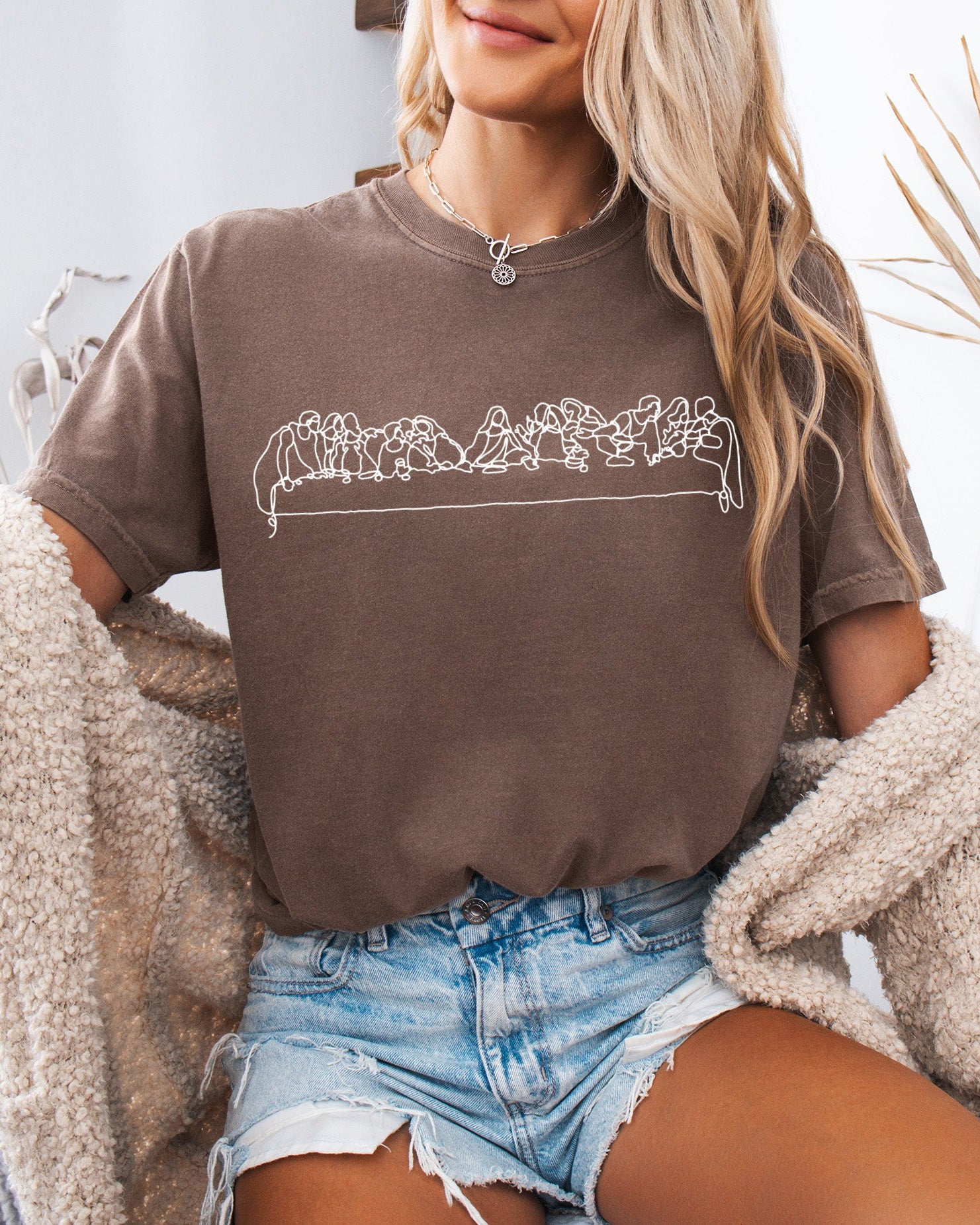 Last Supper Christian Comfort Colors Garment Dyed T Shirt - Biblical Faith Graphic Tee