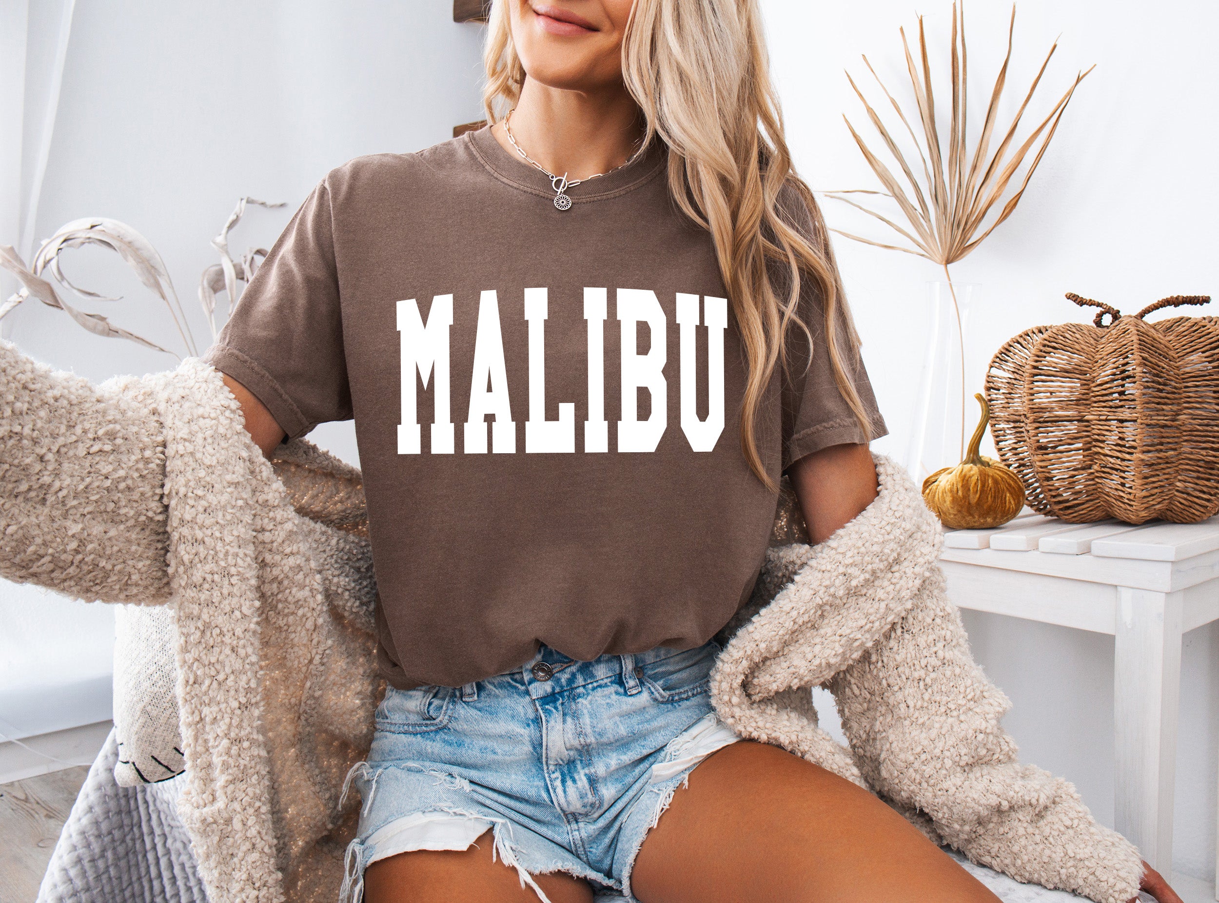 Malibu State City College Comfort Colors T Shirt Vacation Beach Lake Summer