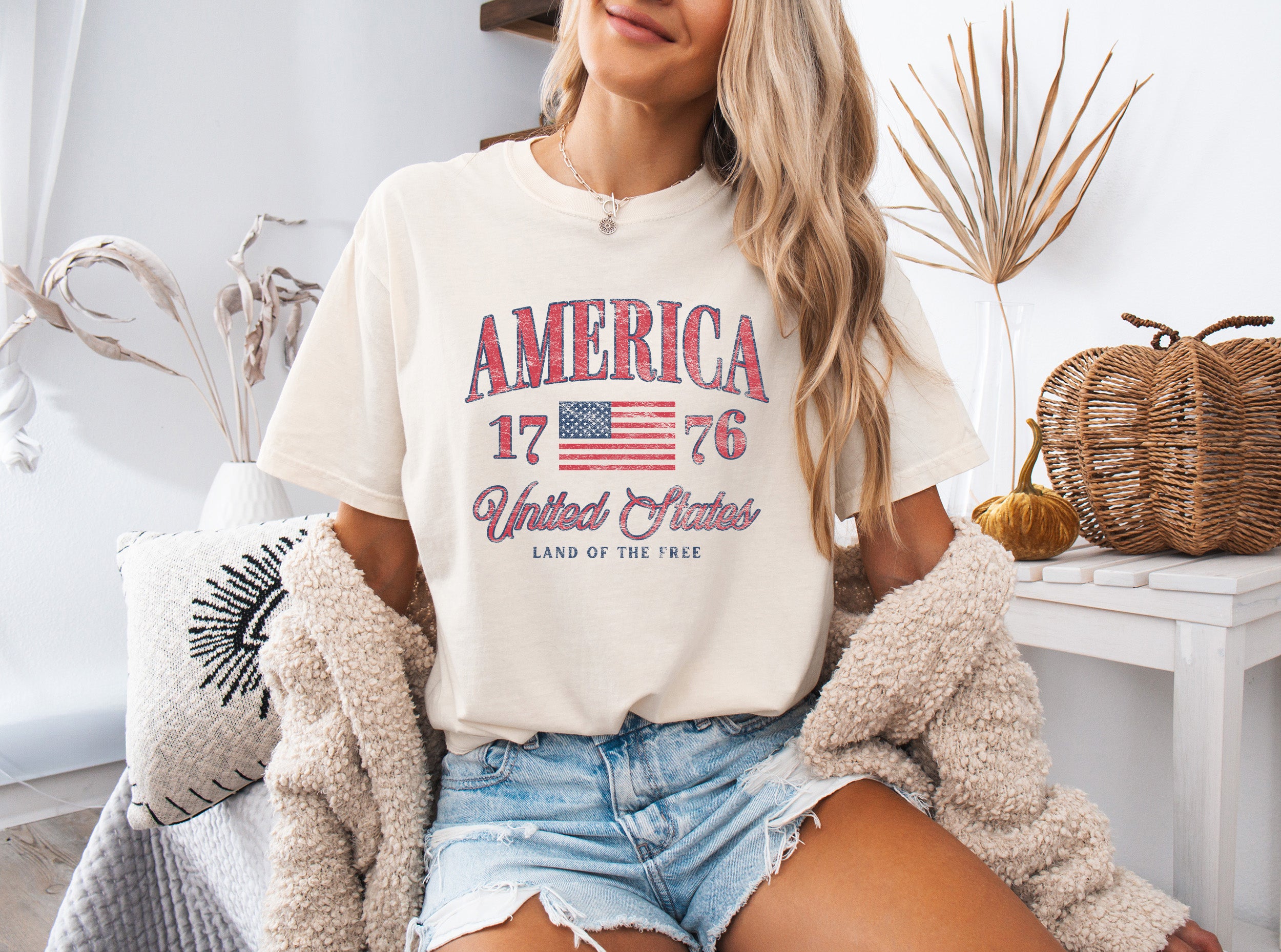USA America 1776 Comfort Colors T Shirt - 4th of July, Memorial day, Veterans day gift for dad