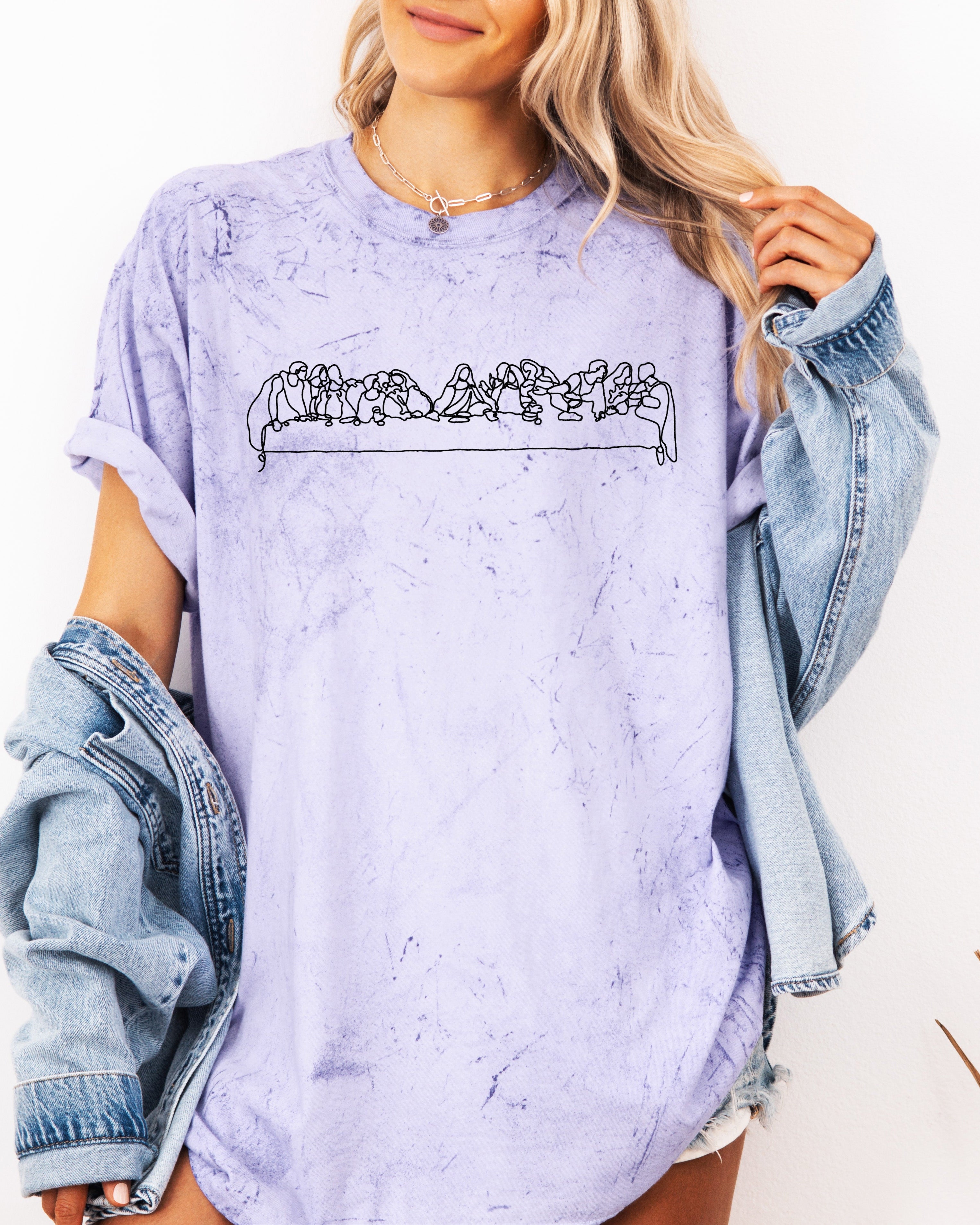 Last Supper Christian Comfort Colors Garment Dyed T Shirt - Biblical Faith Graphic Tee