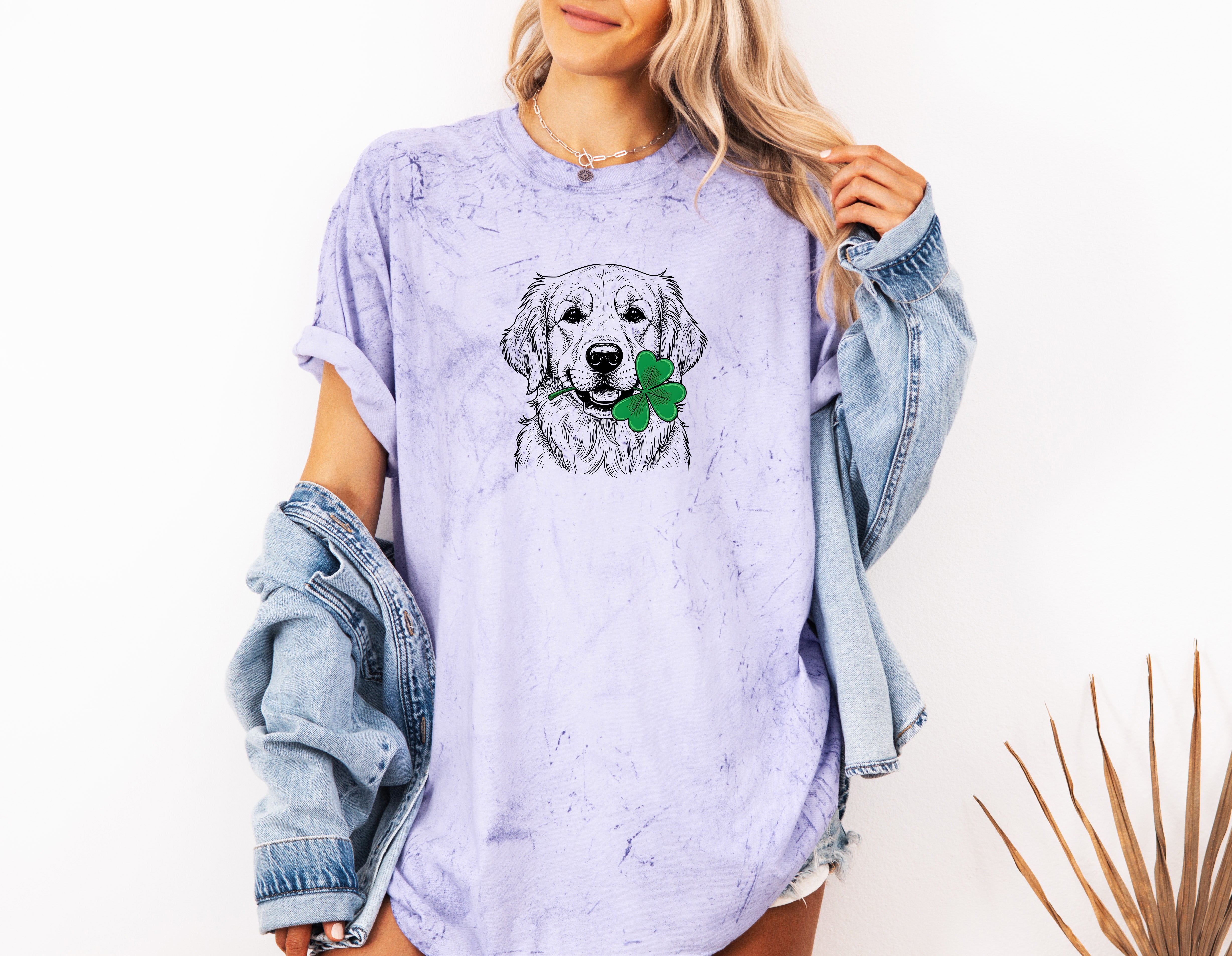 Golden Retriever Dog Mom St. Patrick's day Comfort Colors T Shirt