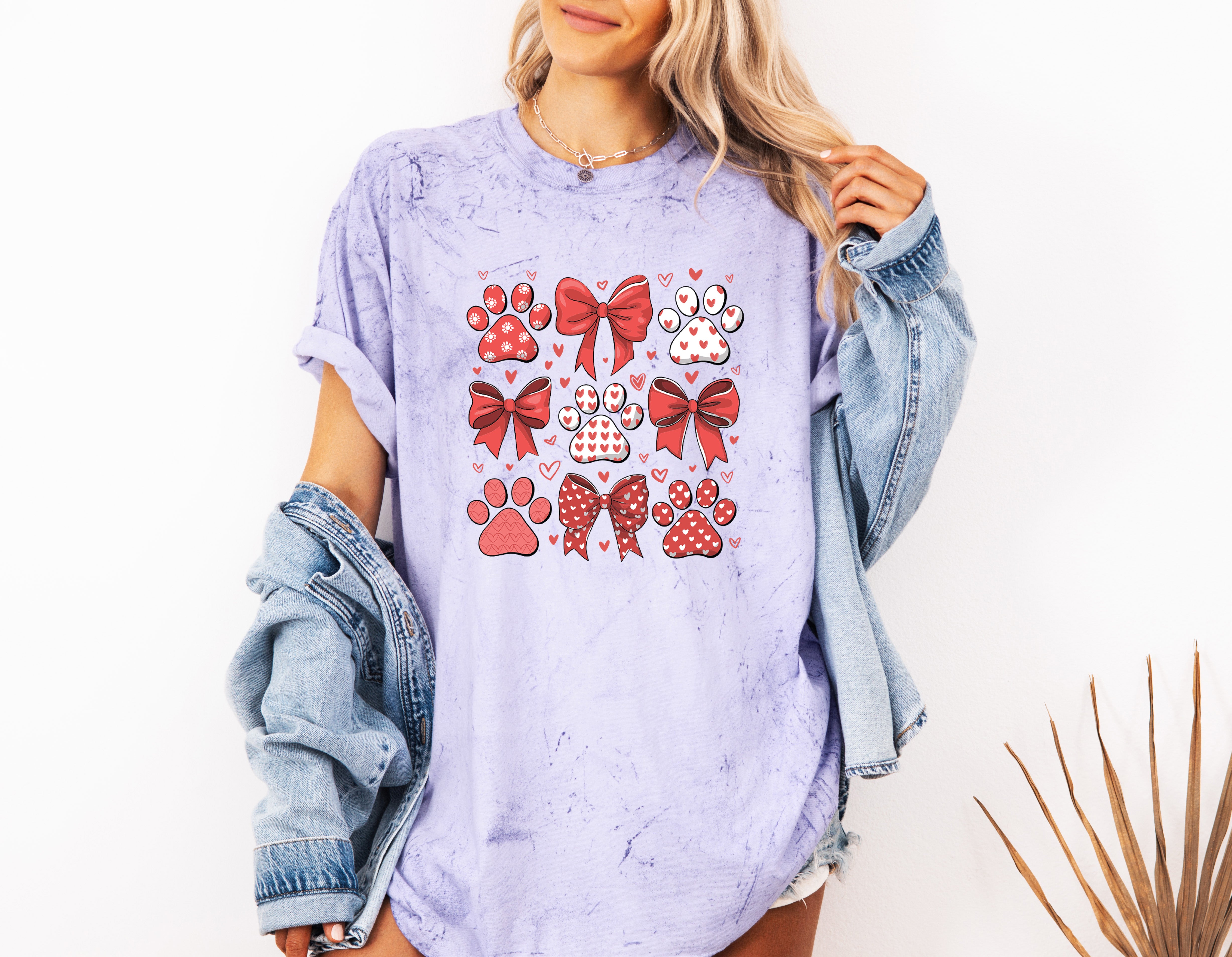 Paw Dog Mom Valentine's day Comfort Colors T Shirt