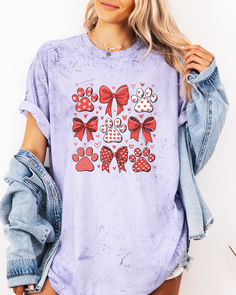 Paw Dog Mom Valentine's day Comfort Colors T Shirt
