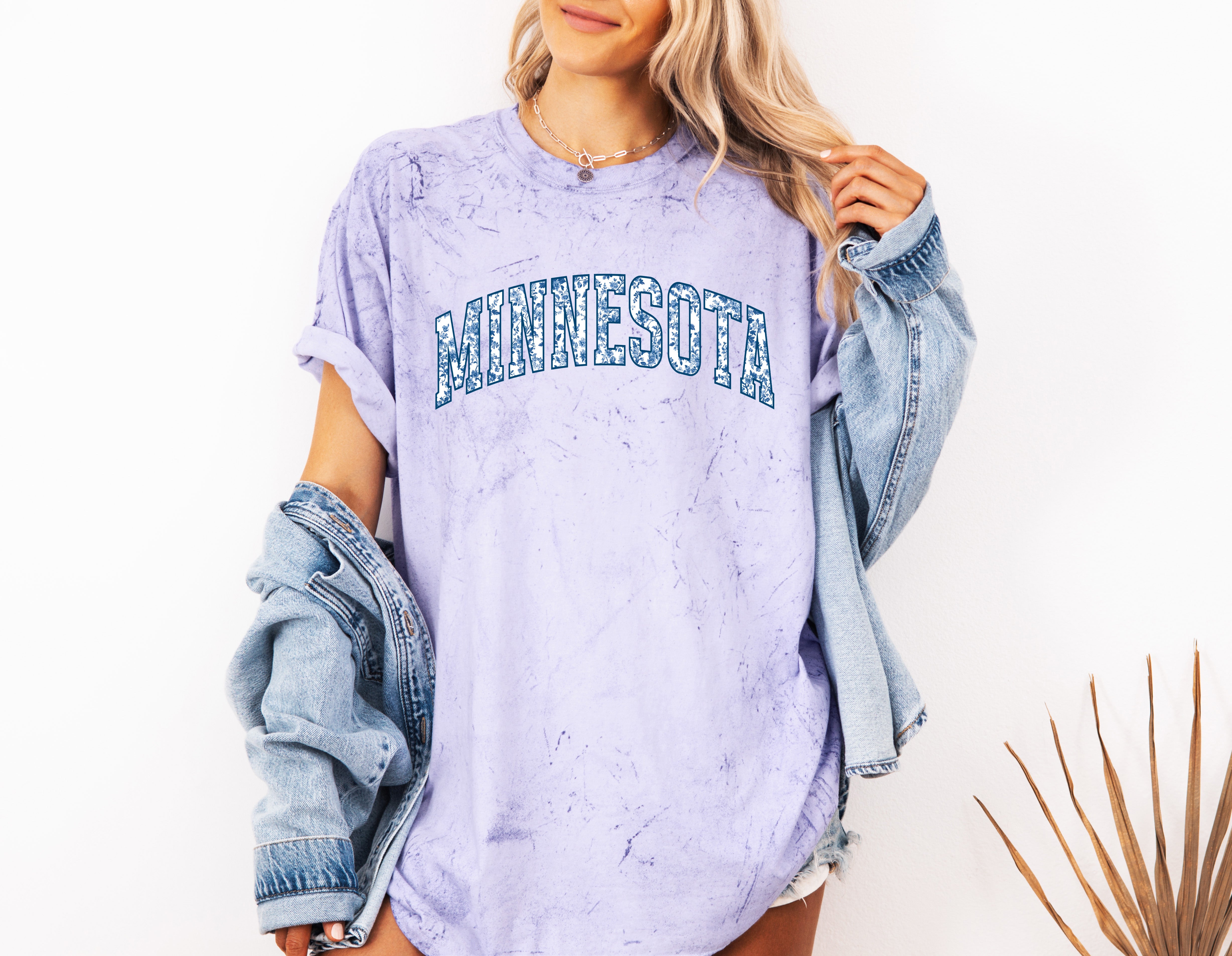 Minnesota State City College Comfort Colors T Shirt (Blue flower)