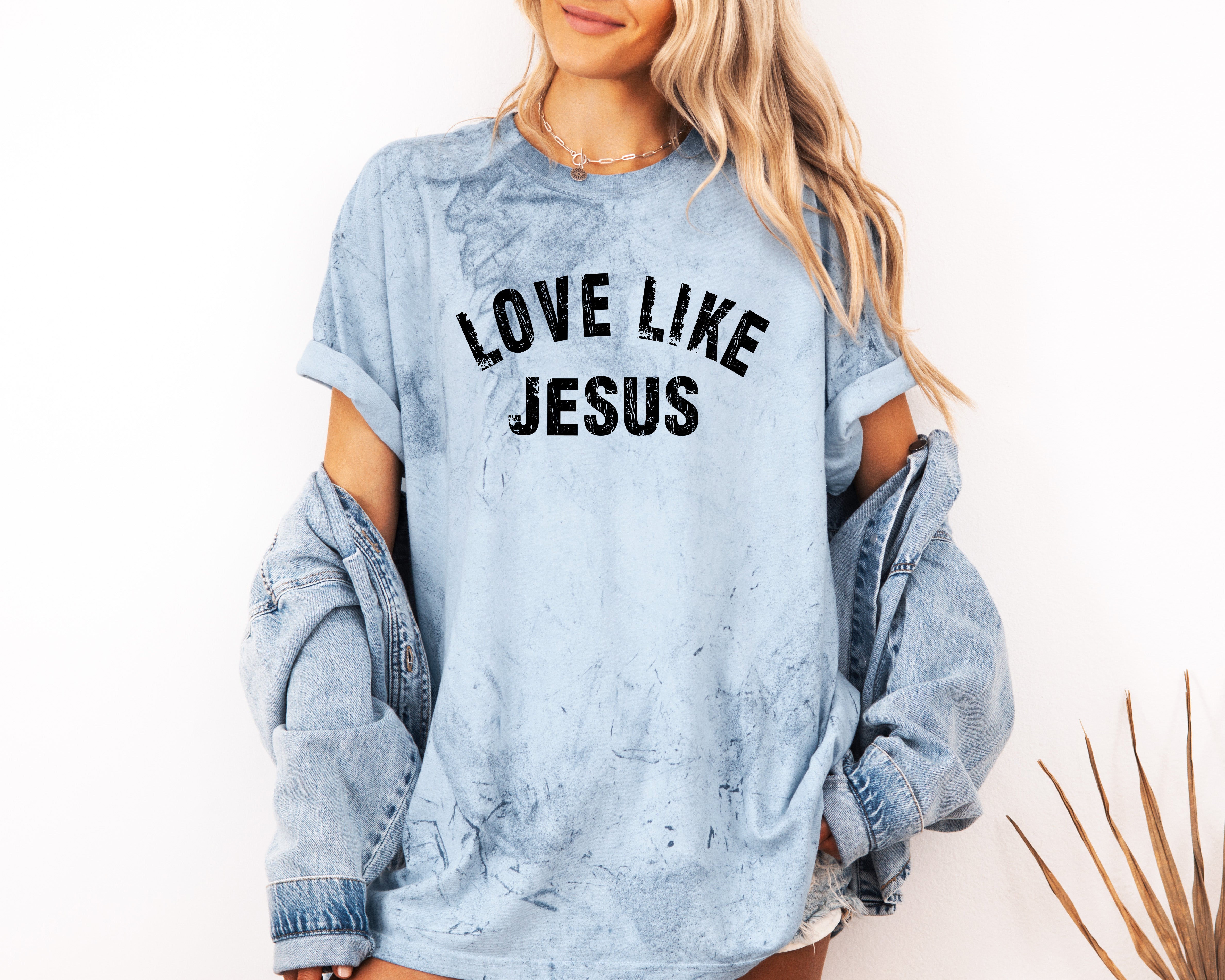 Love Like Jesus Christian Comfort Colors Garment Dyed T Shirt (Arch)
