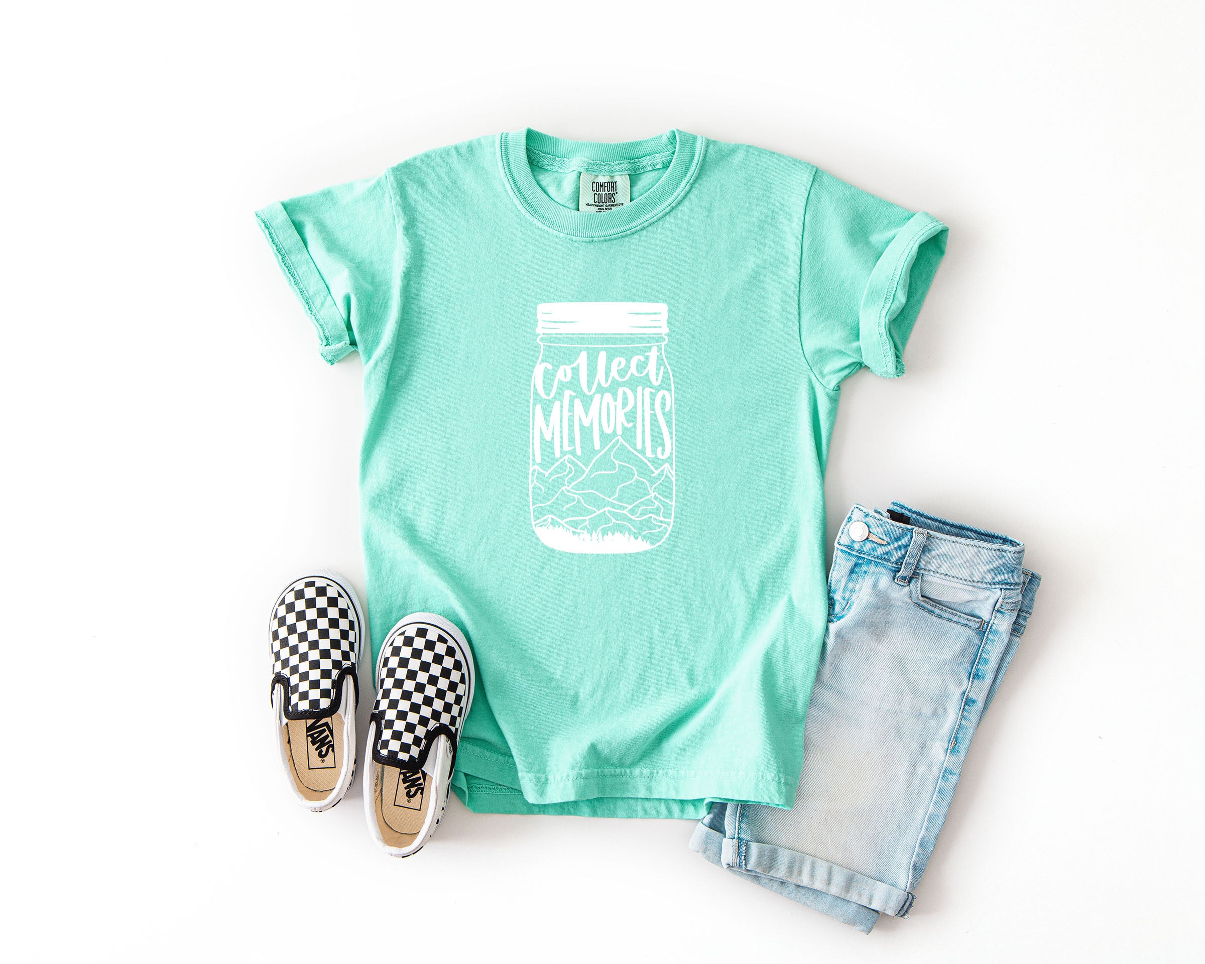 Collect Memories Beach Nature Comfort Colors T Shirt Vacation Lake Summer
