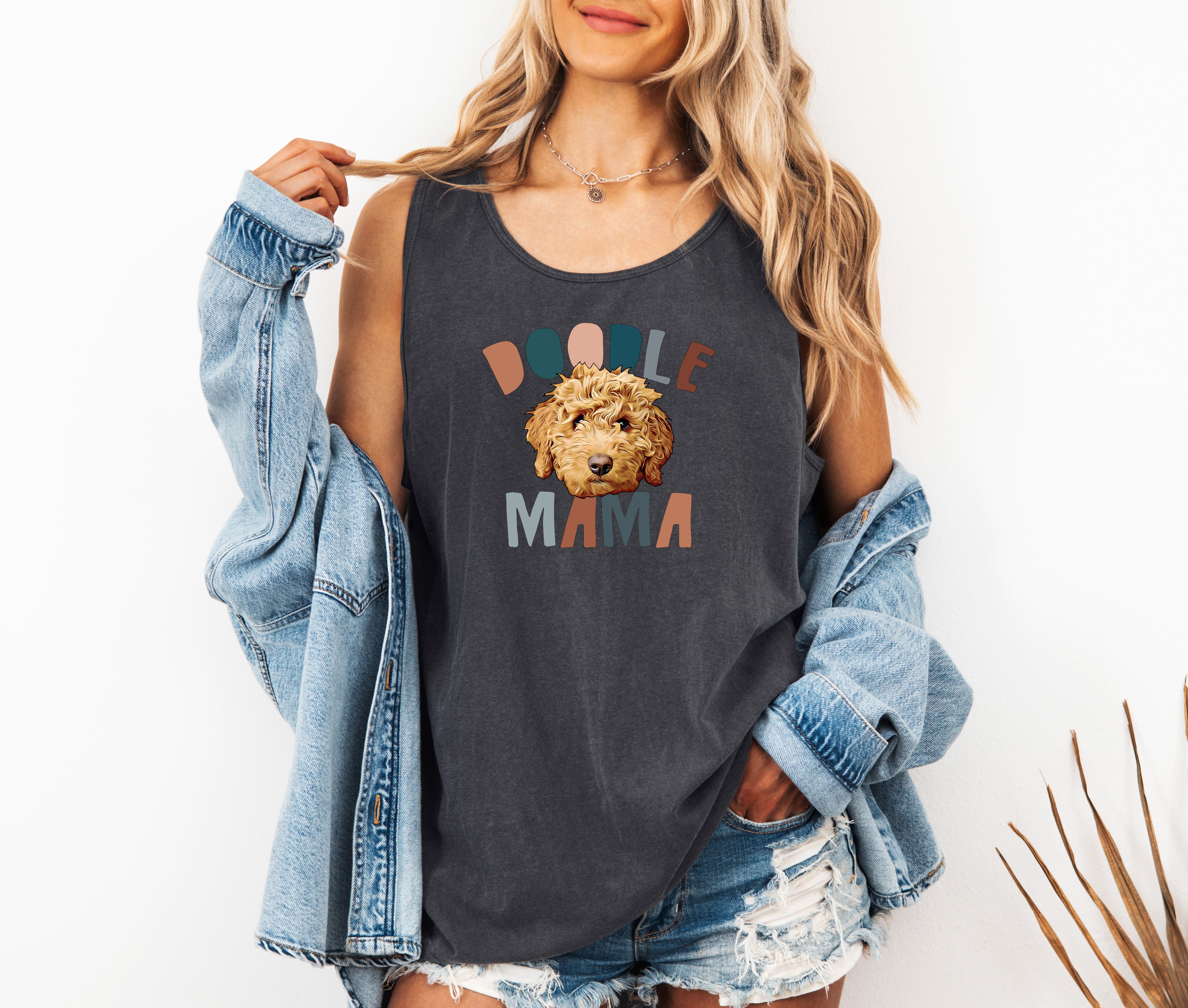 Golden Doodle Dog mom Comfort Colors Tank Top (color)