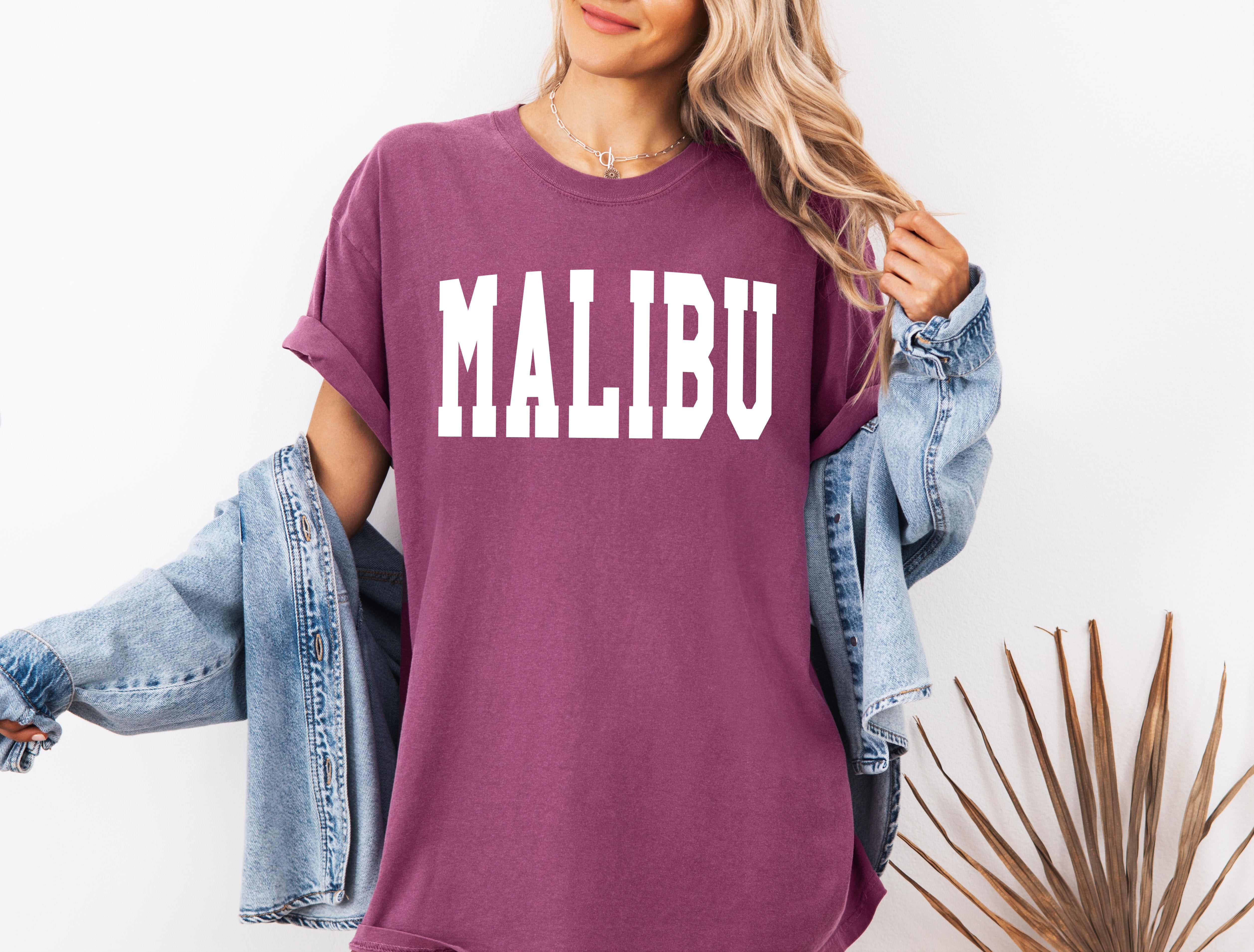 Malibu State City College Comfort Colors T Shirt Vacation Beach Lake Summer