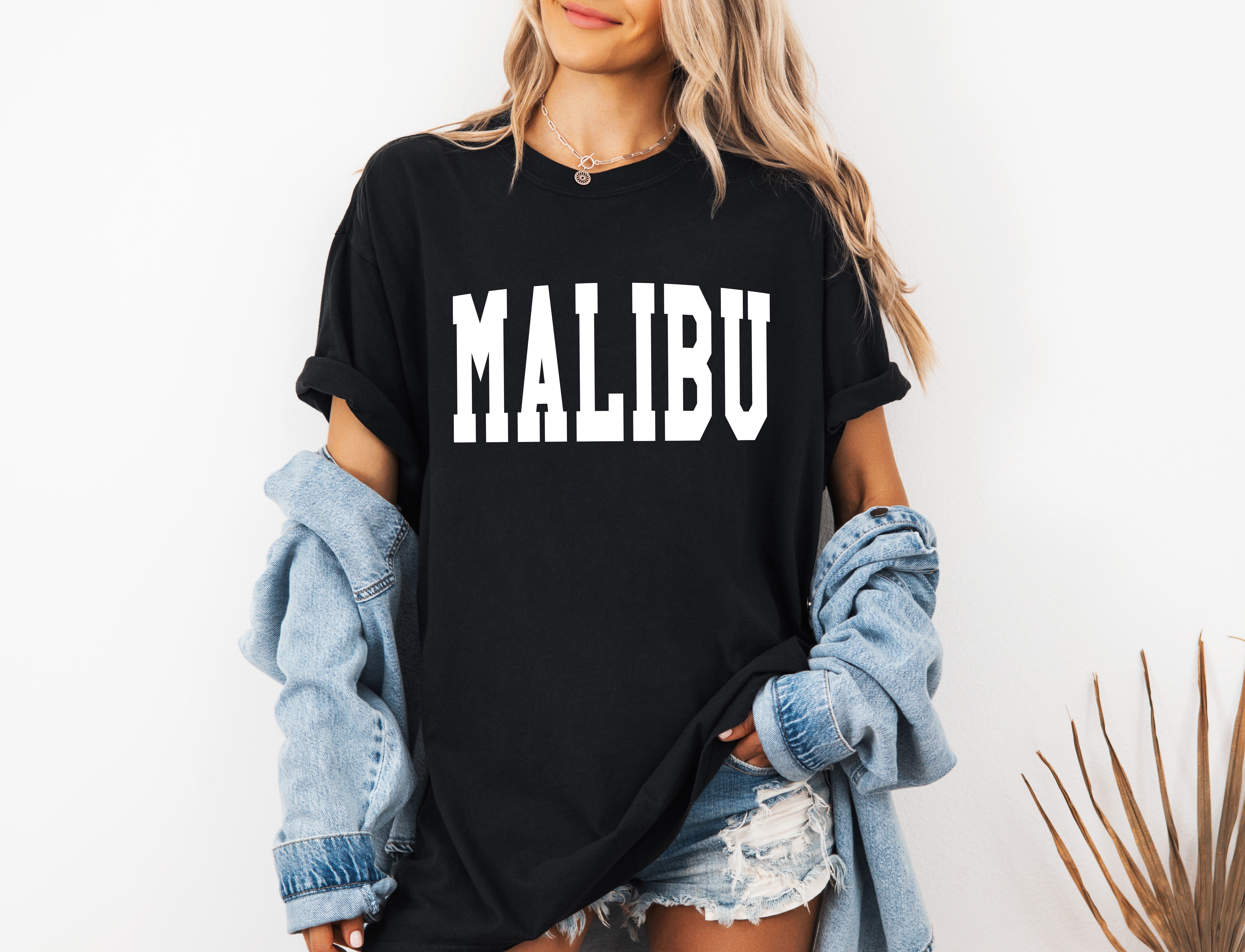 Malibu State City College Comfort Colors T Shirt Vacation Beach Lake Summer