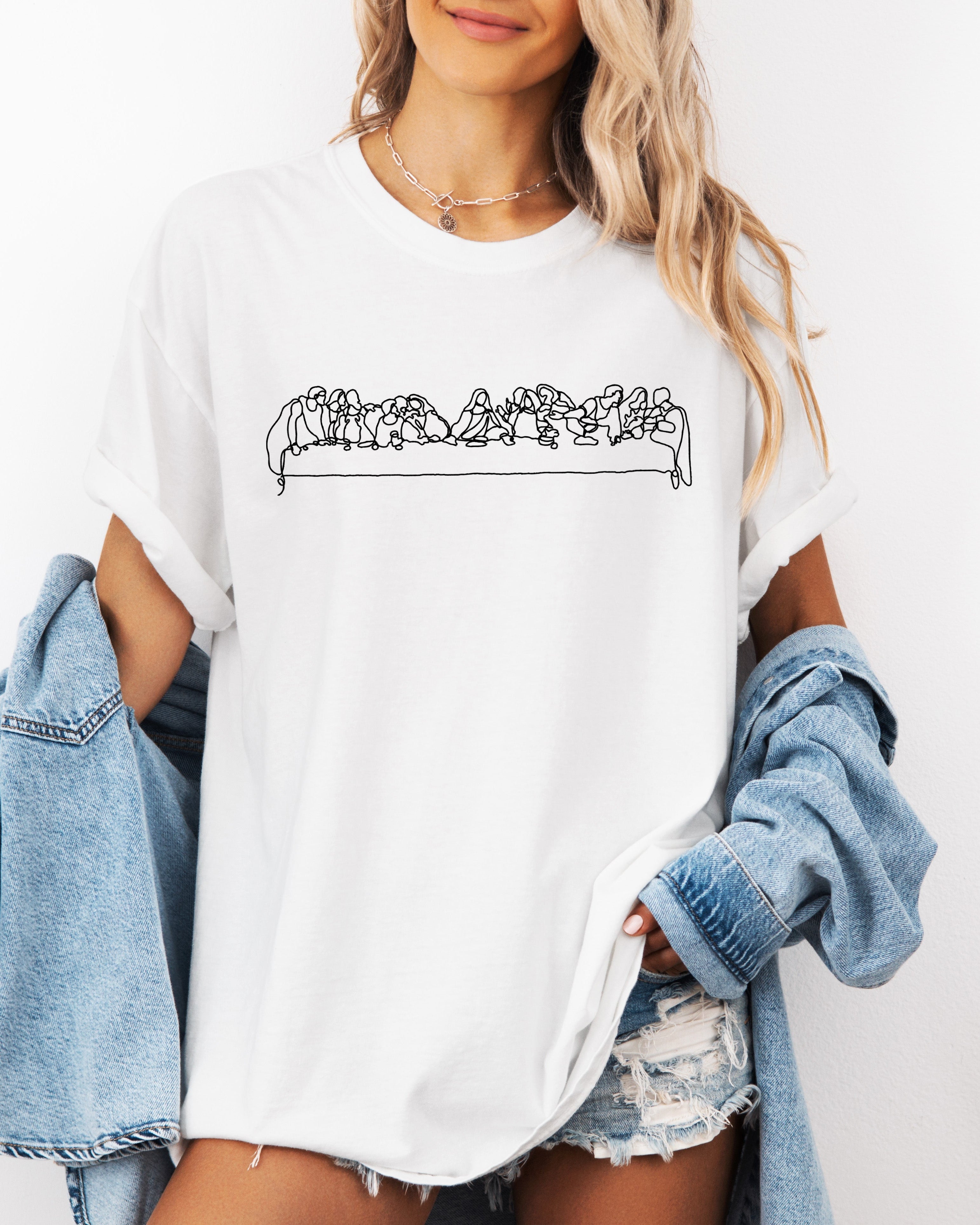 Last Supper Christian Comfort Colors Garment Dyed T Shirt - Biblical Faith Graphic Tee