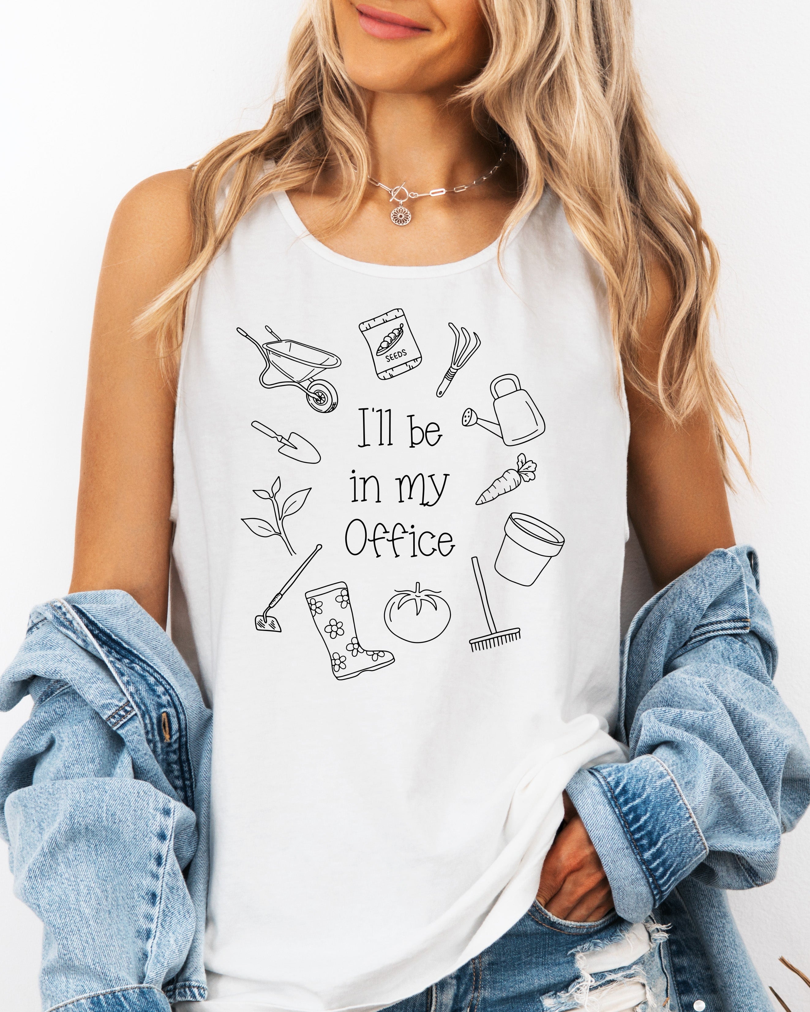 Gardening Plant I'll be in my office Nature Comfort Colors Tank Top