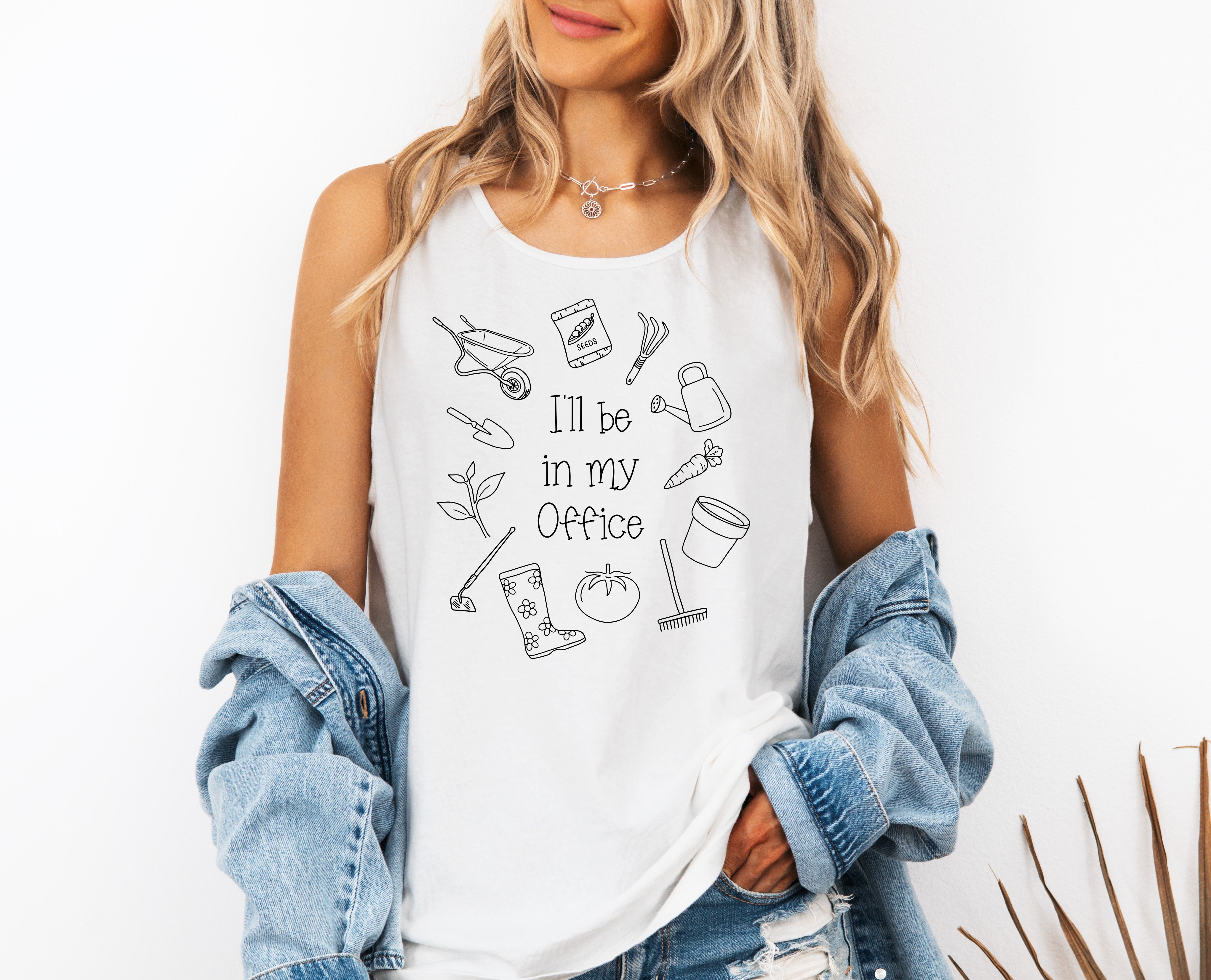 Gardening Plant I'll be in my office Nature Comfort Colors Tank Top