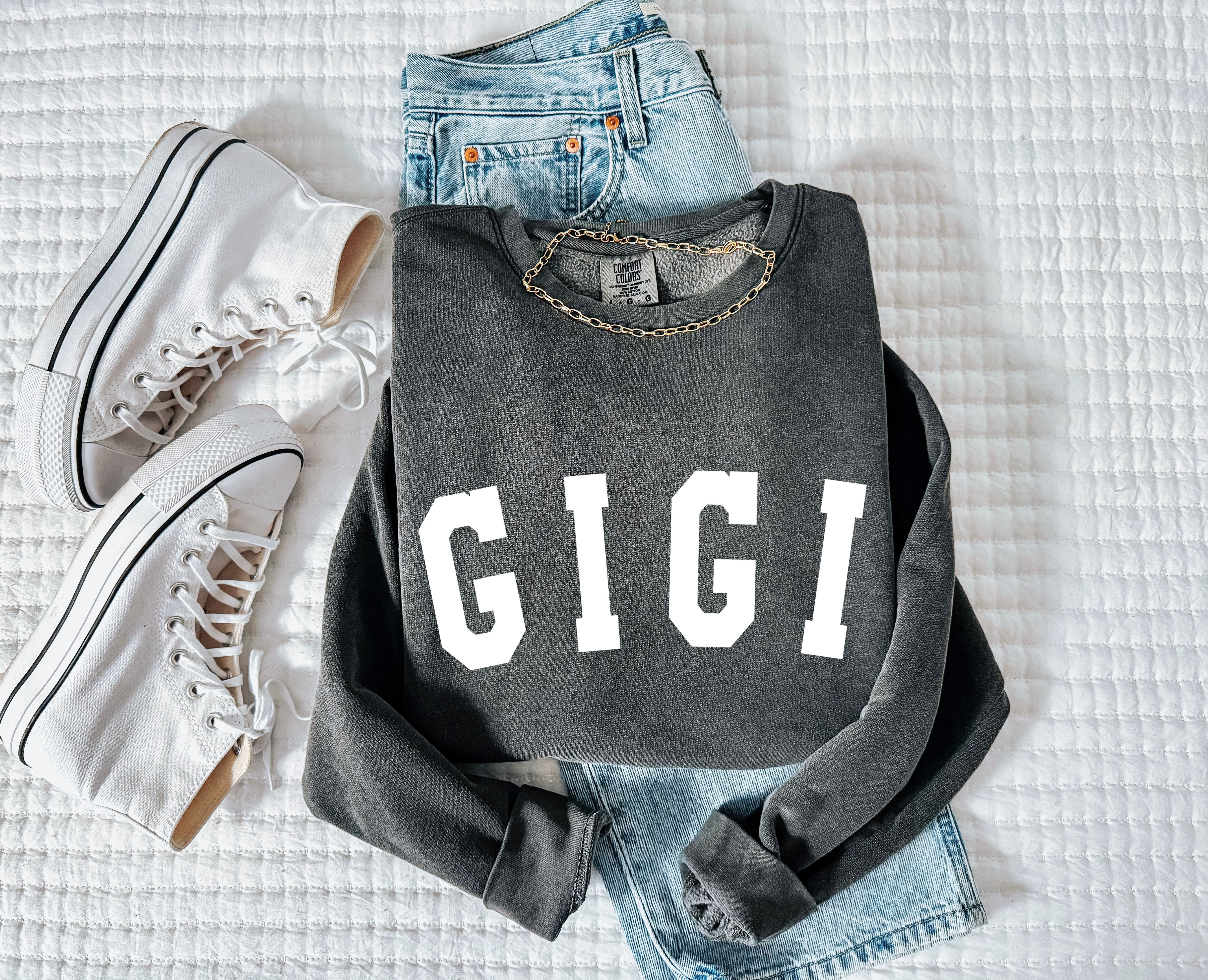 Gigi Grandma Garment Dyed Comfort Colors Sweatshirt