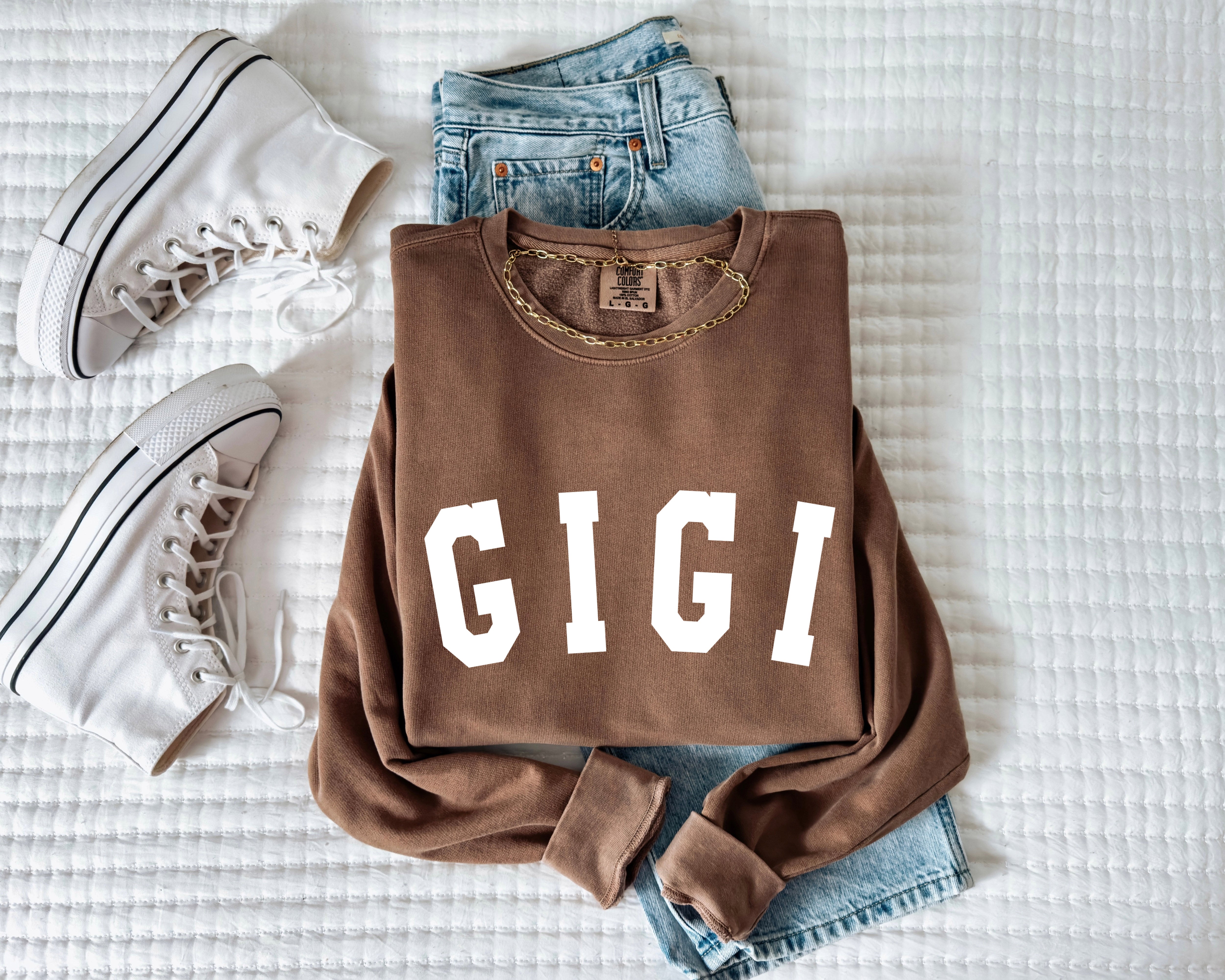 Gigi Grandma Garment Dyed Comfort Colors Sweatshirt