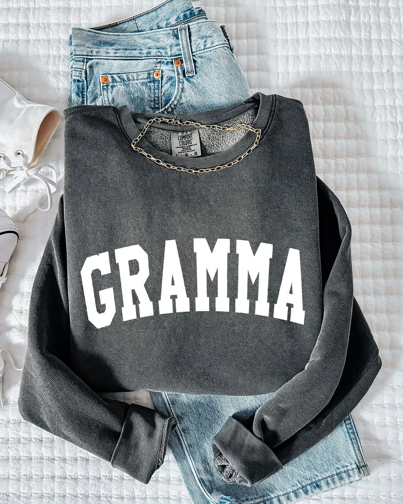 Gramma Grandma Garment Dyed Comfort Colors Sweatshirt