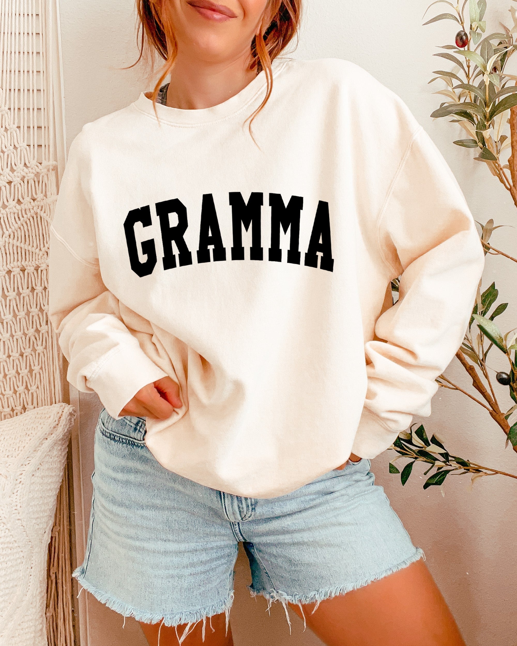 Gramma Grandma Garment Dyed Comfort Colors Sweatshirt