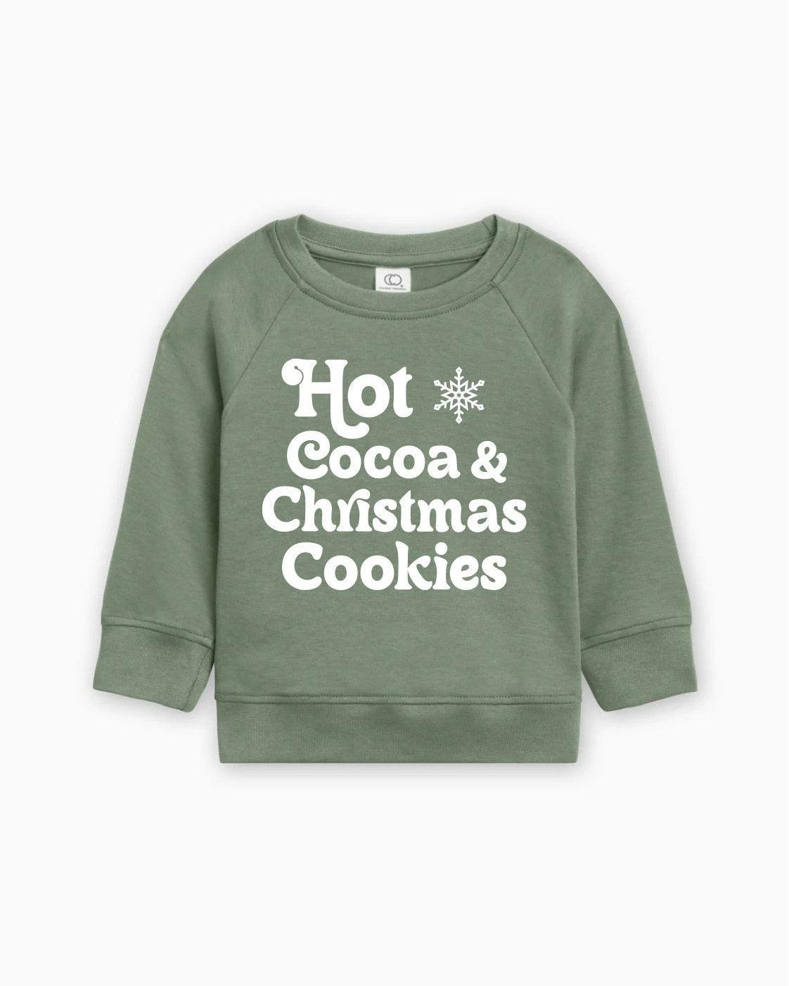 Hot Cocoa & Christmas Cookies Organic cotton Baby Toddler Pullover