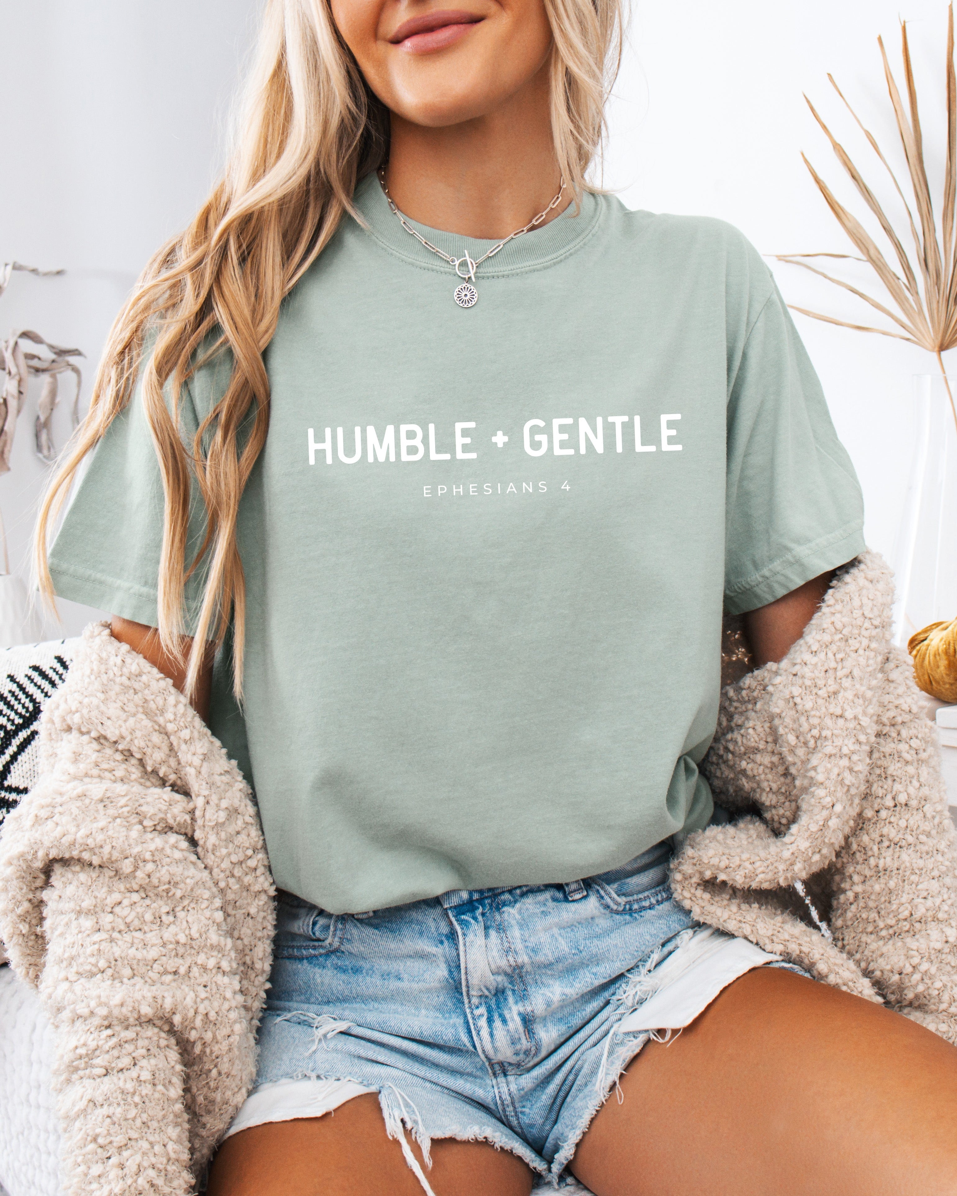 Humble and Gentle Christian Comfort Colors Garment Dyed T Shirt