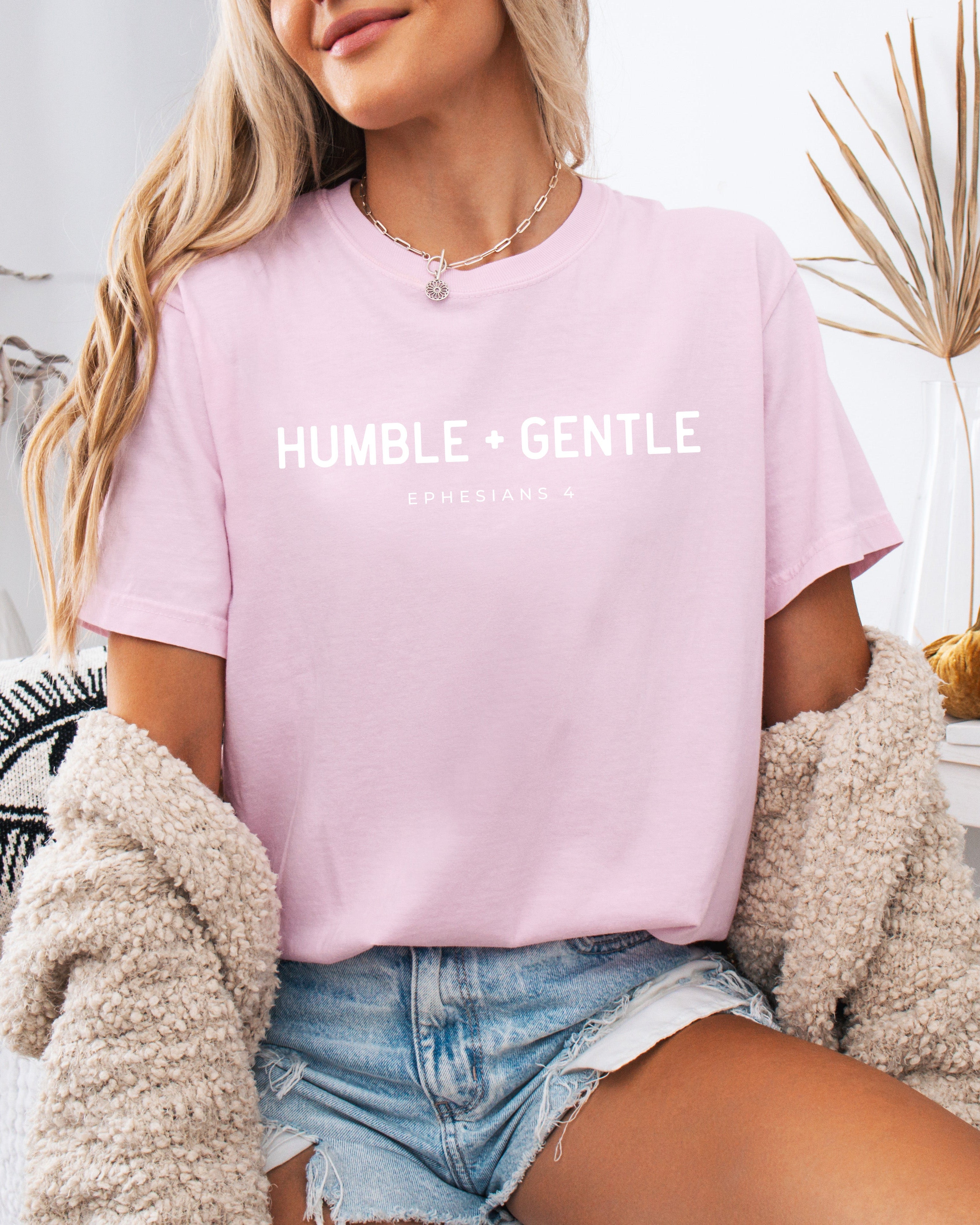 Humble and Gentle Christian Comfort Colors Garment Dyed T Shirt