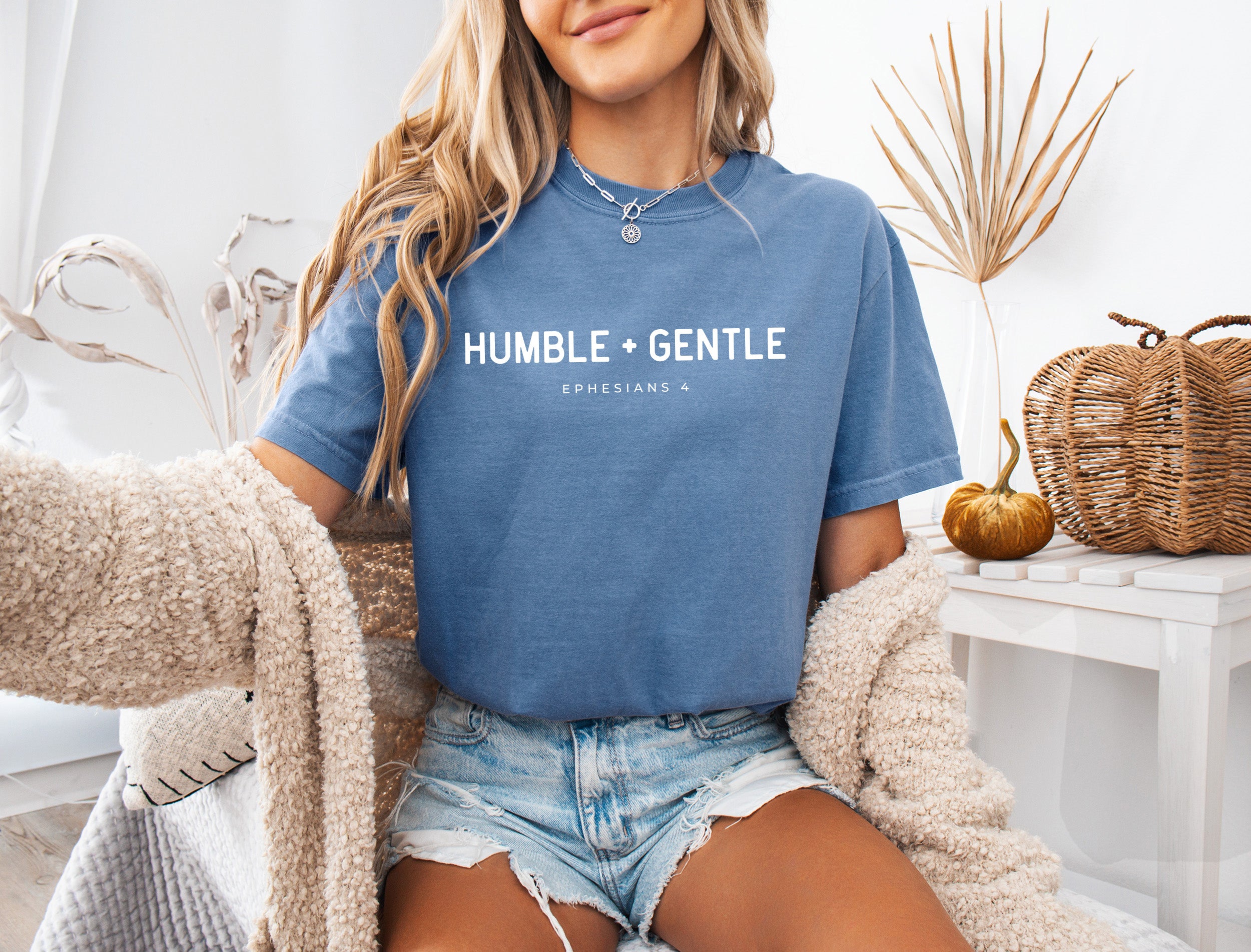 Humble and Gentle Christian Comfort Colors Garment Dyed T Shirt