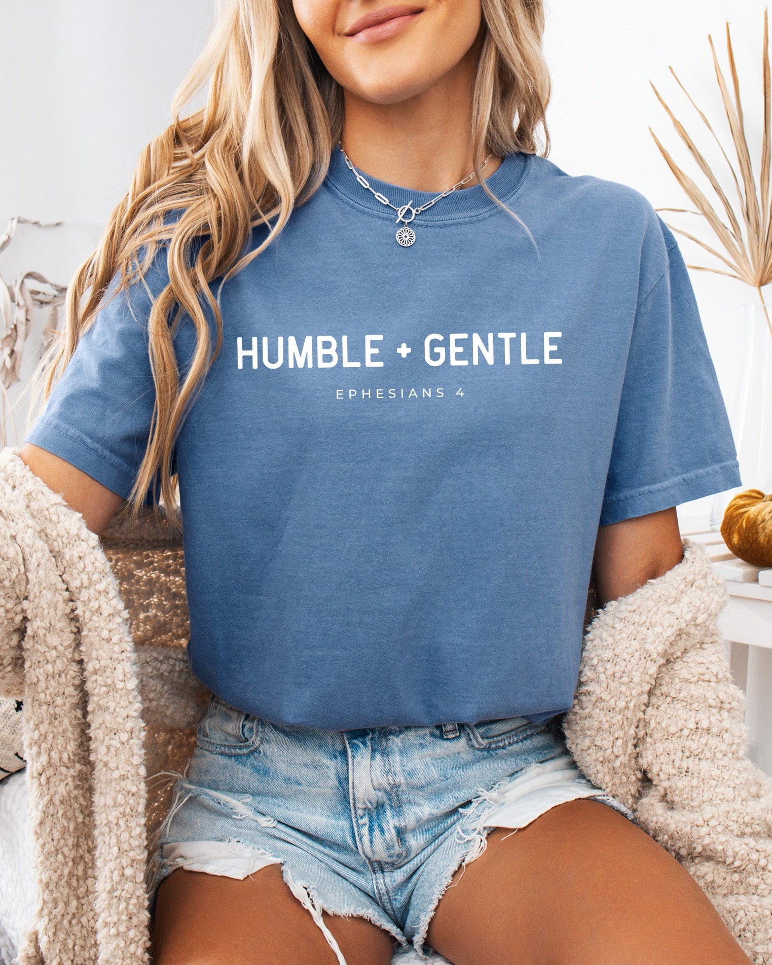 Humble and Gentle Christian Comfort Colors Garment Dyed T Shirt