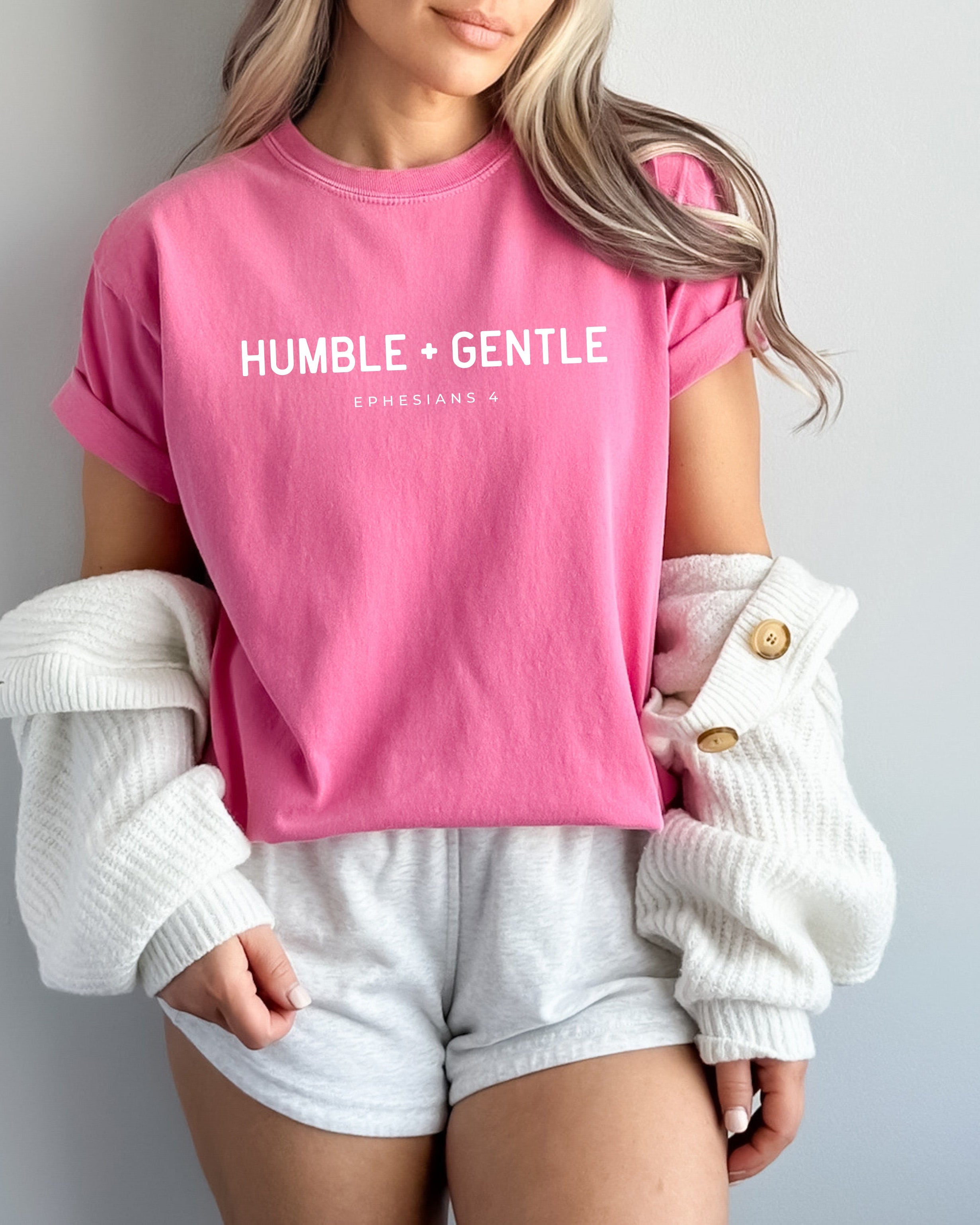Humble and Gentle Christian Comfort Colors Garment Dyed T Shirt