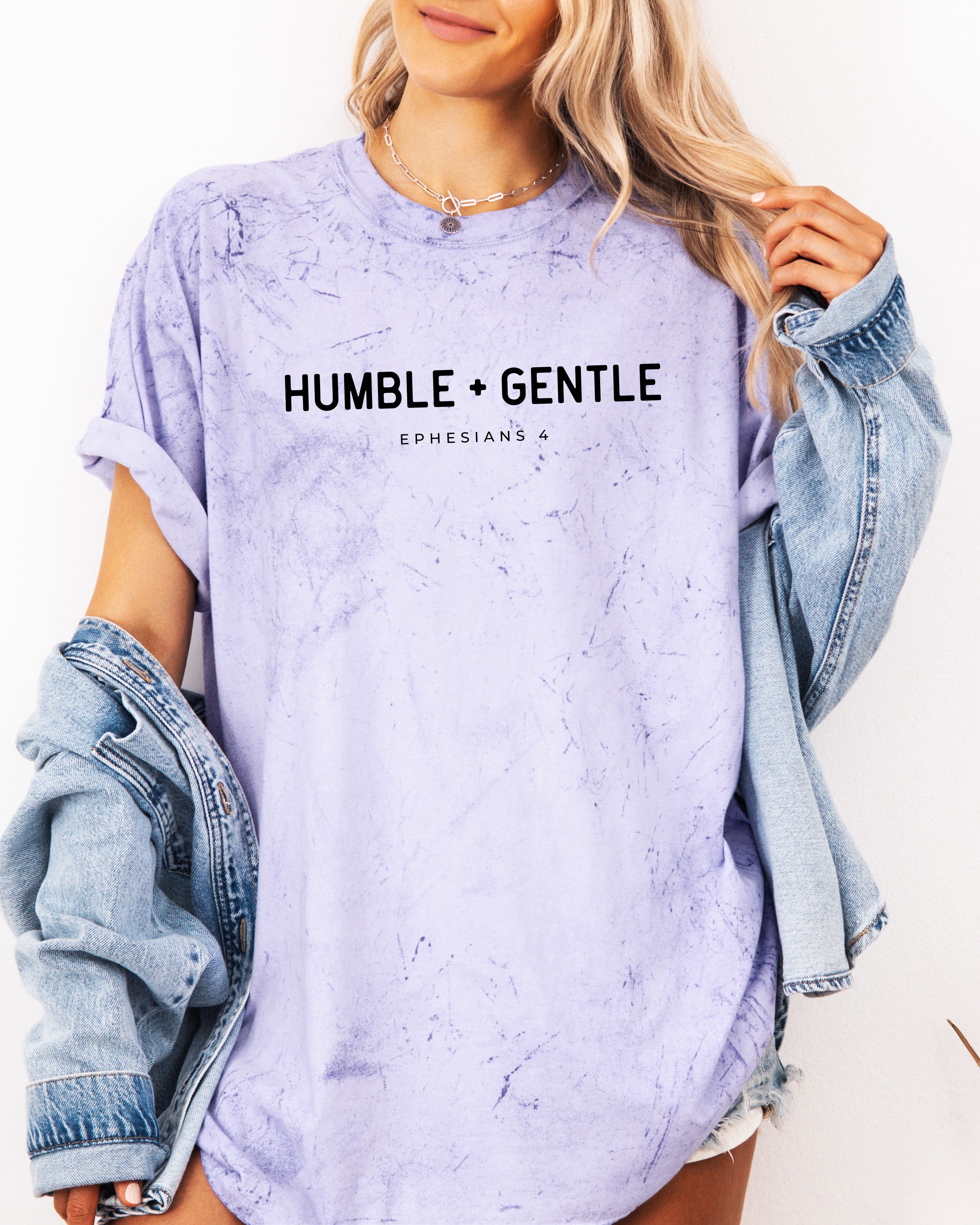 Humble and Gentle Christian Comfort Colors Garment Dyed T Shirt
