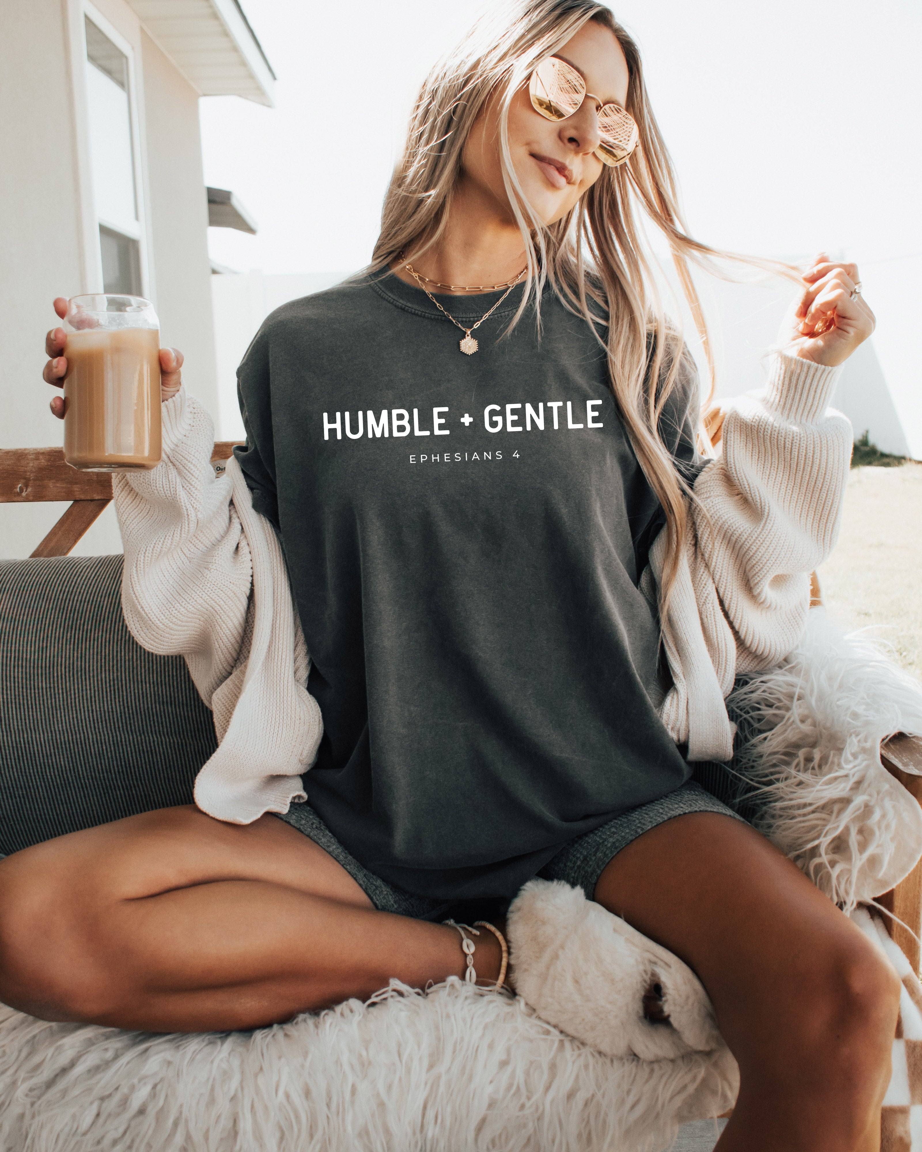 Humble and Gentle Christian Comfort Colors Garment Dyed T Shirt