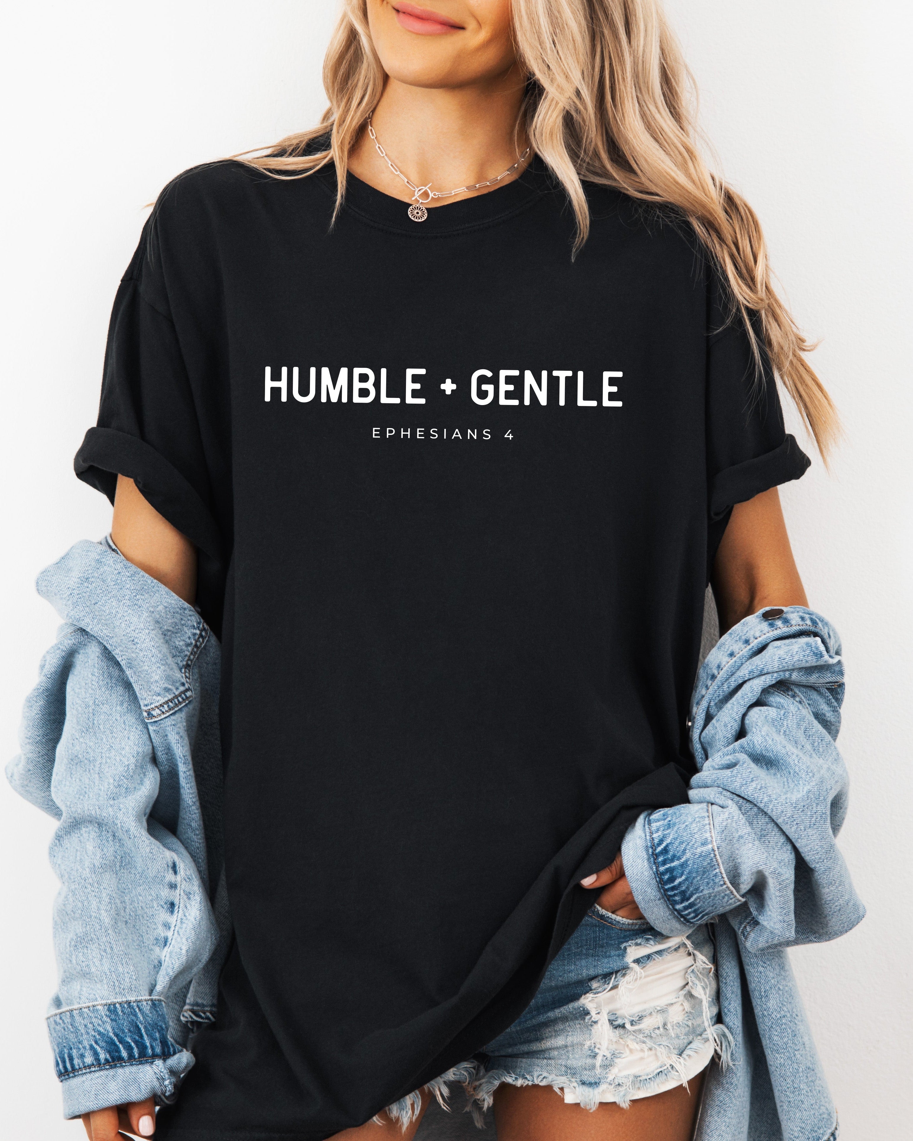 Humble and Gentle Christian Comfort Colors Garment Dyed T Shirt
